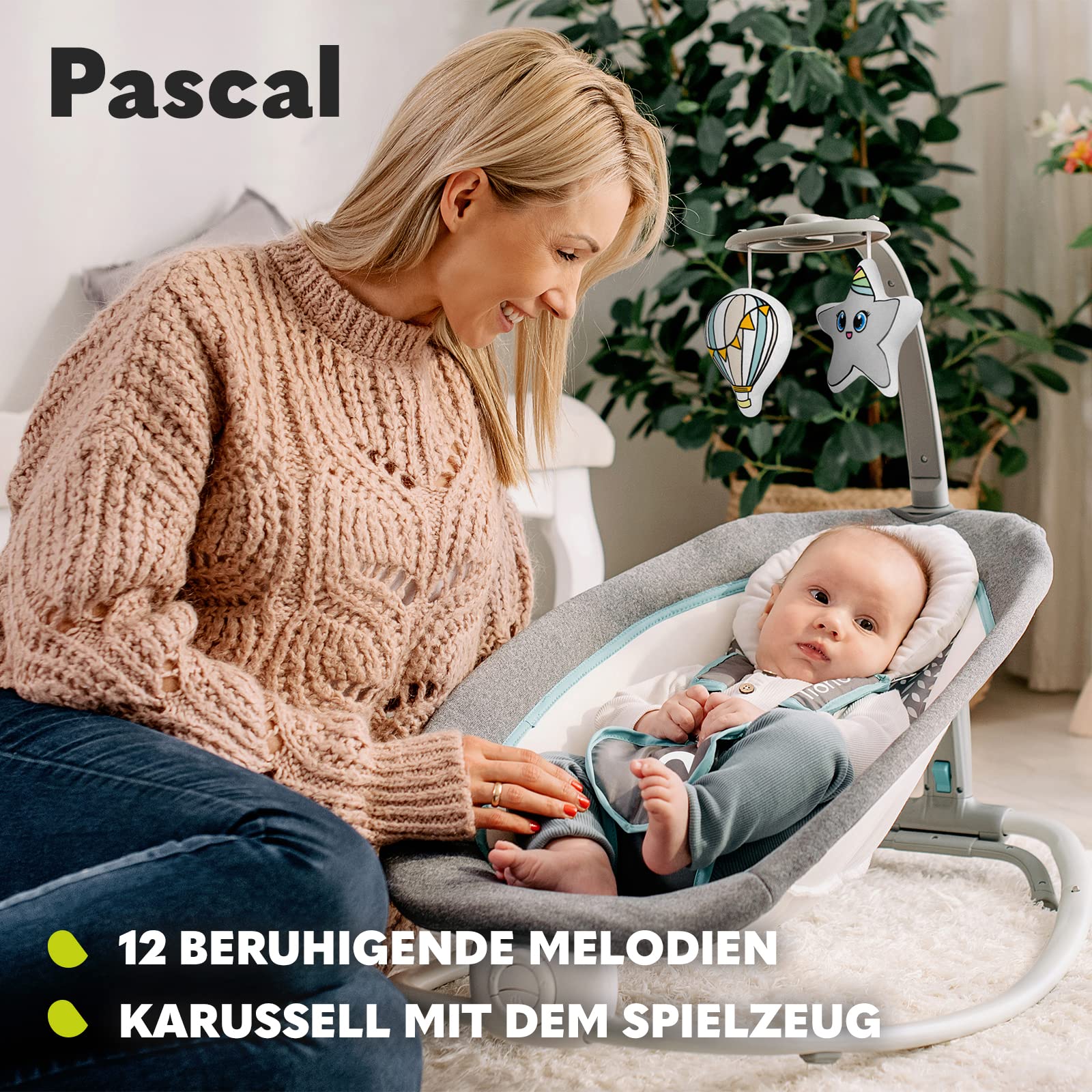 lionelo-bella-pascal-babywippe-grau-dove-mit-vibration image 6