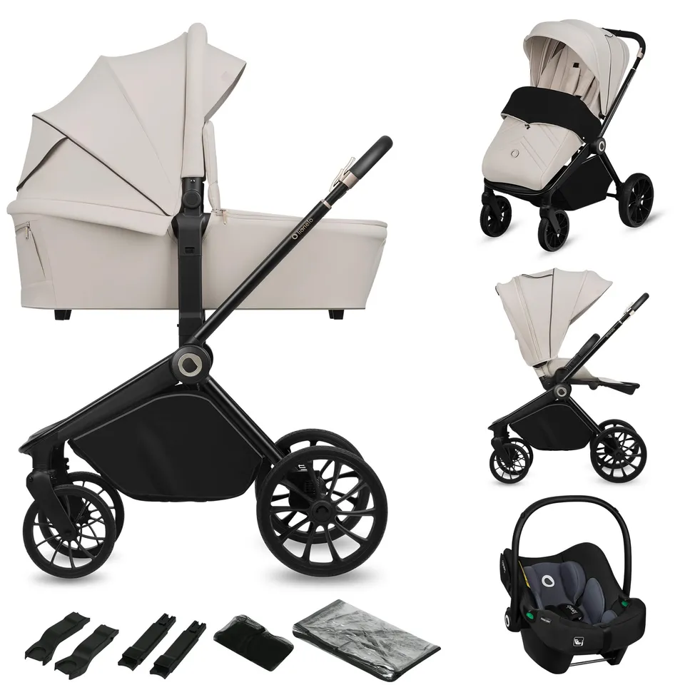 lionelo-mika-plus-3in1-buggy-beige-sand-bis-22-kg-mit-wanne image 1