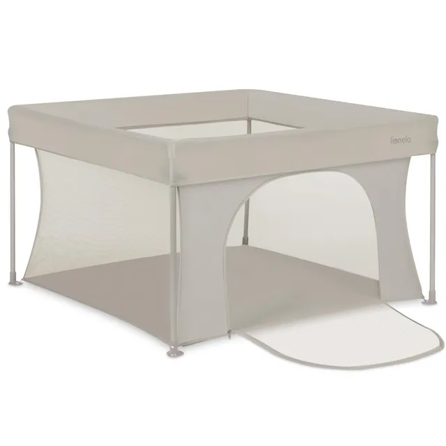 lionelo-paco-laufstall-111x111-beige-faltbar-mit-tasche image 1