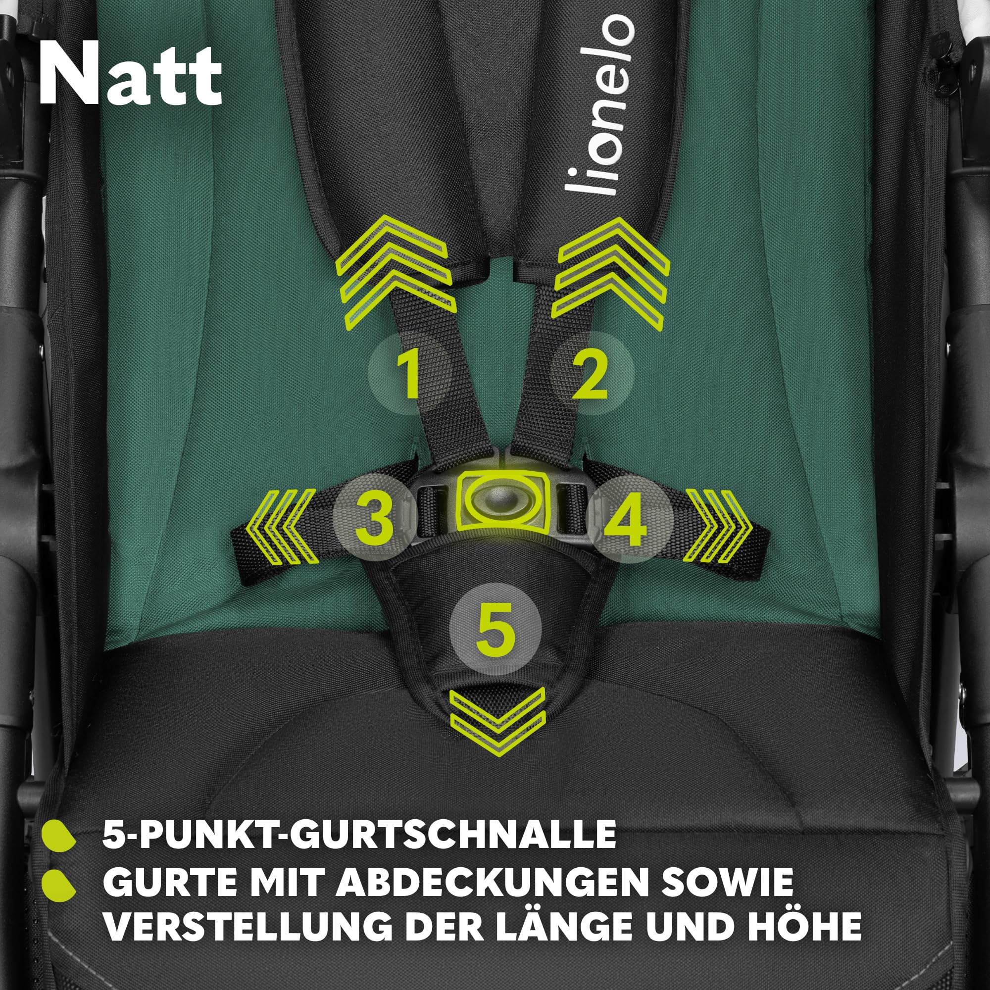 lionelo-natt-buggy-gr-n-mit-luftreifen-bis-22-kg image 7
