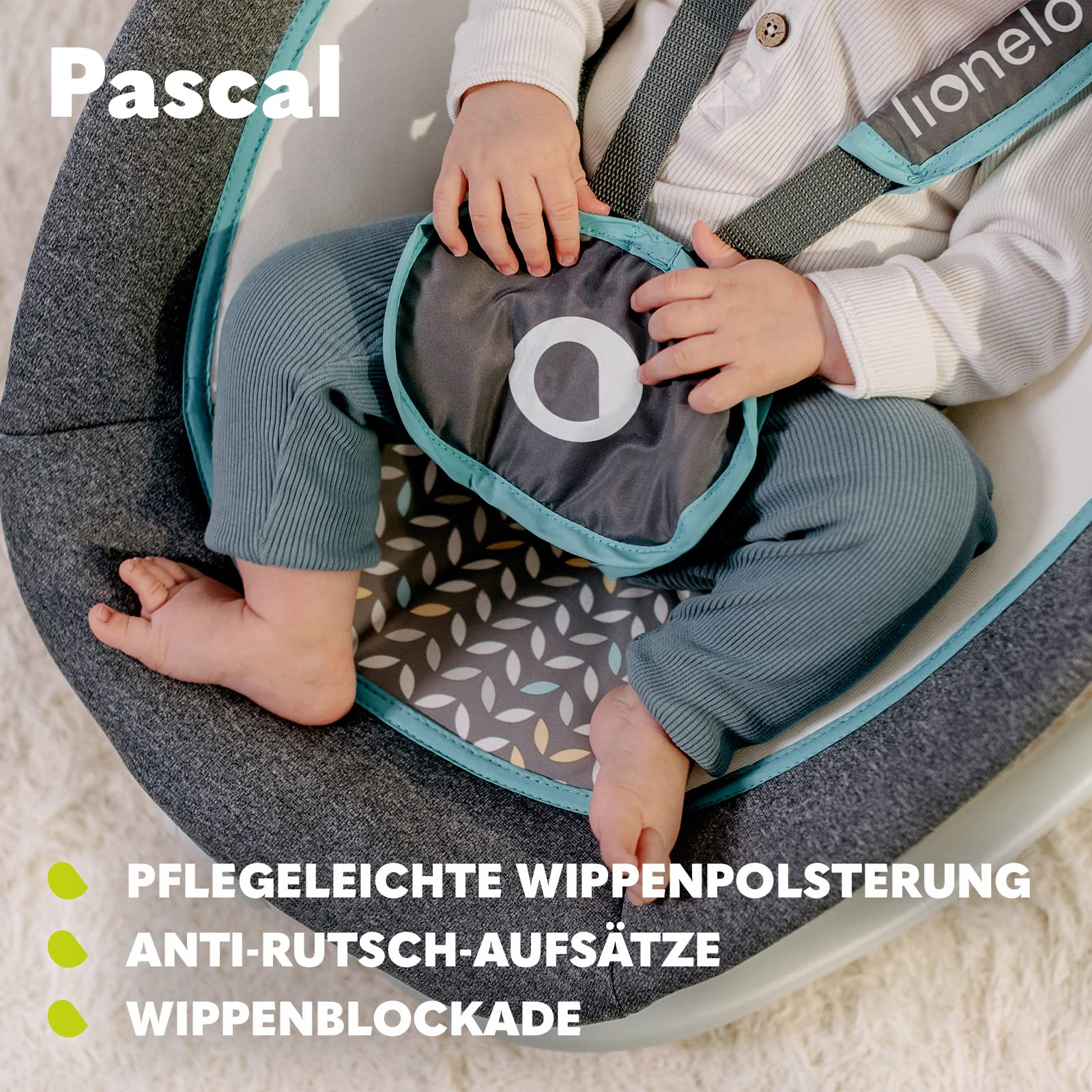 lionelo-bella-pascal-babywippe-grau-dove-mit-vibration image 8