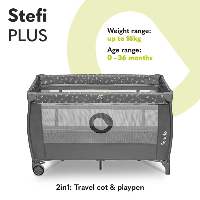 lionelo-stefi-plus-reisebett-wei-grau-2-in-1-mit-matratze image 5