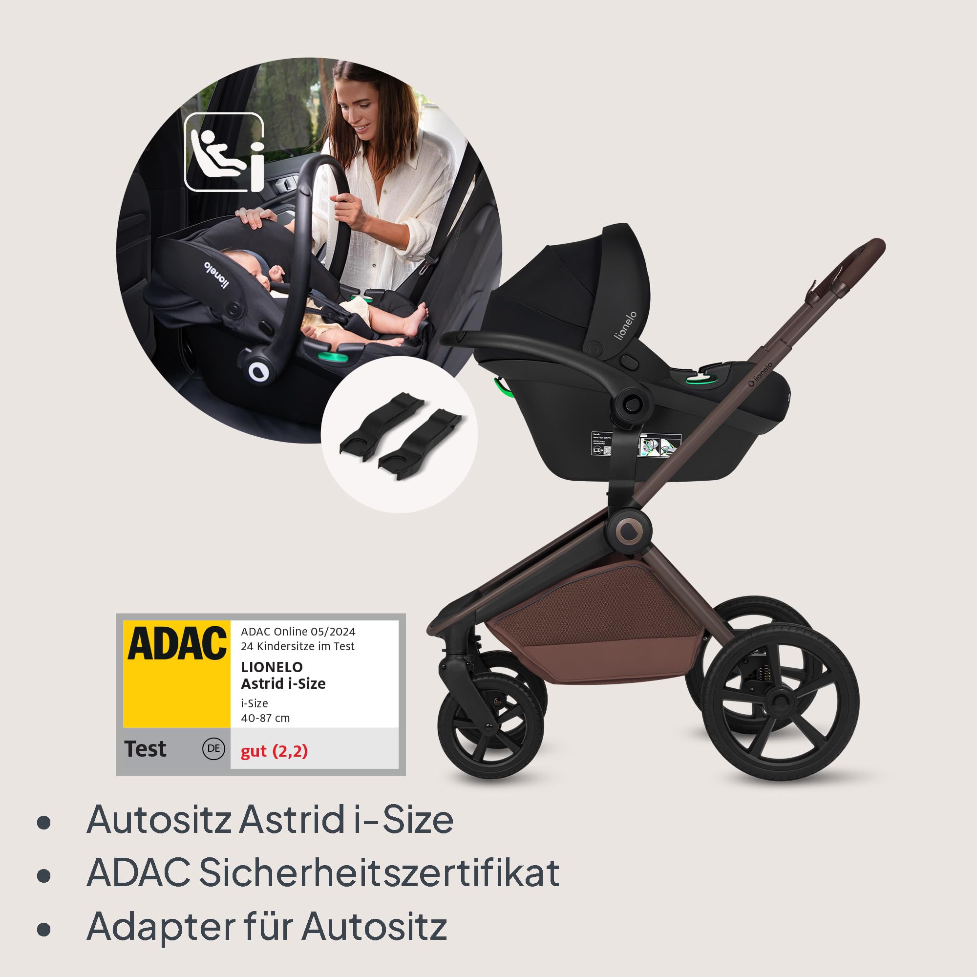 lionelo-freya-3-in-1-kombikinderwagen-braun-mit-babyschale image 3