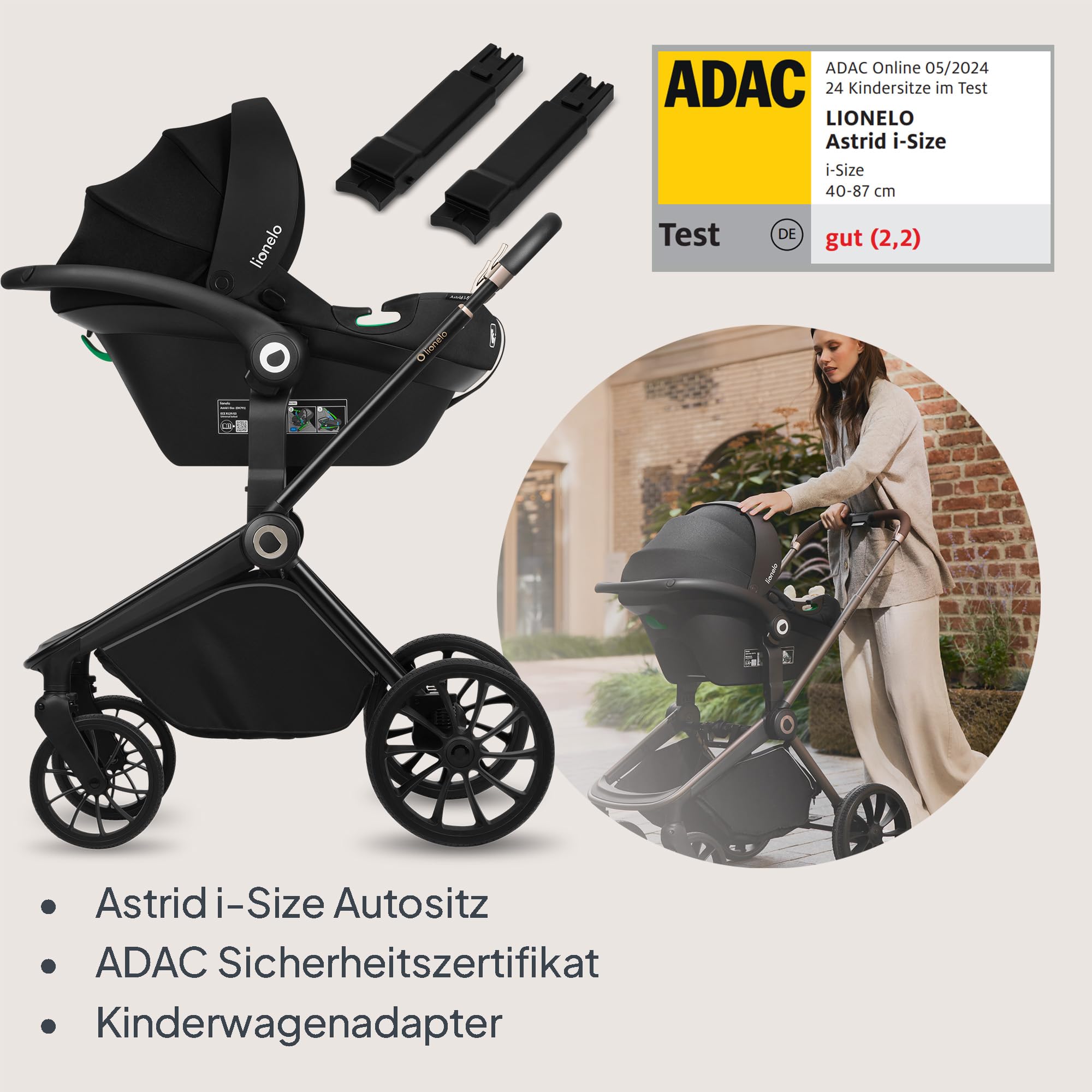 lionelo-mika-plus-3in1-buggy-beige-sand-bis-22-kg-mit-wanne image 3