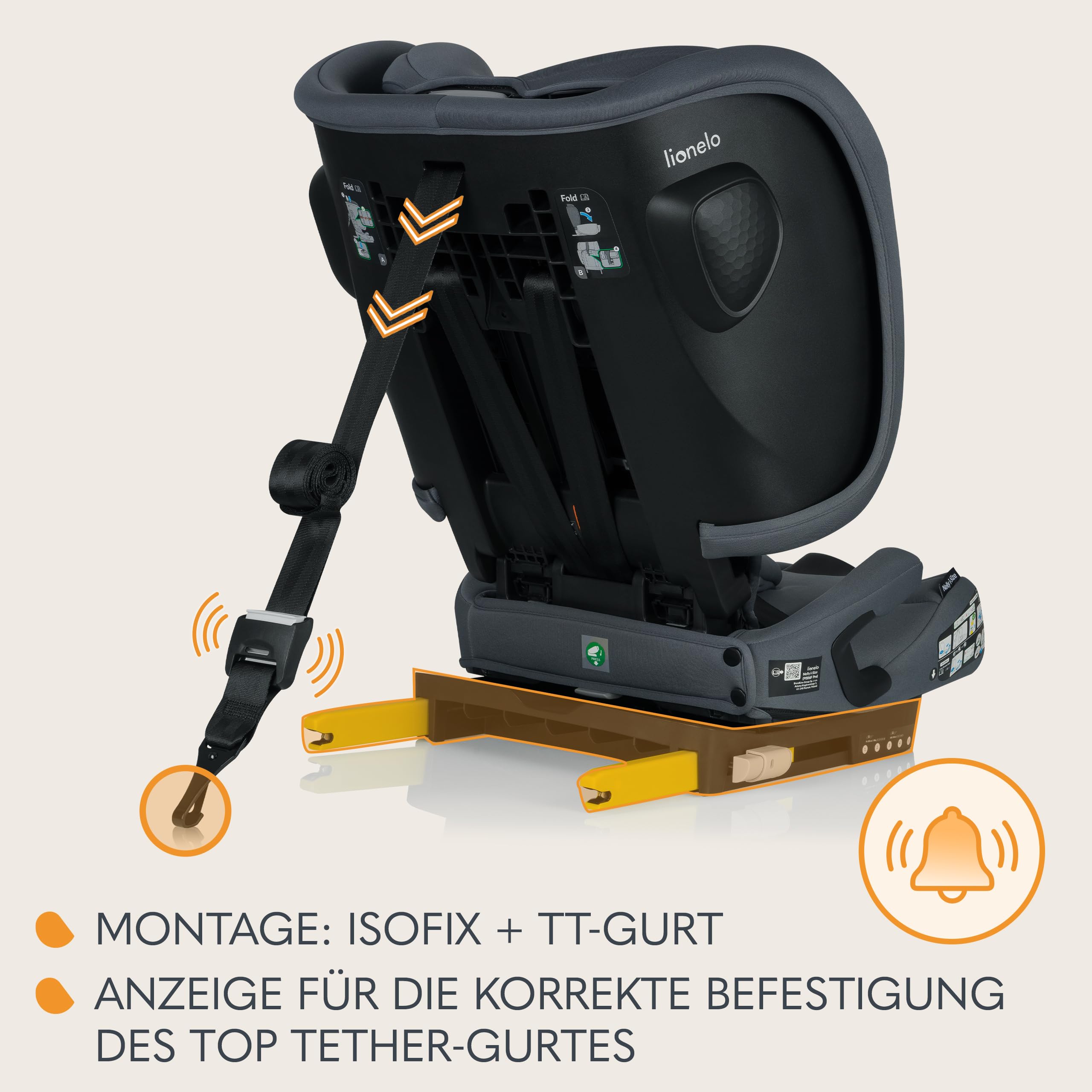 lionelo-nelly-i-size-kindersitz-grau-graphit-76-150-cm image 3