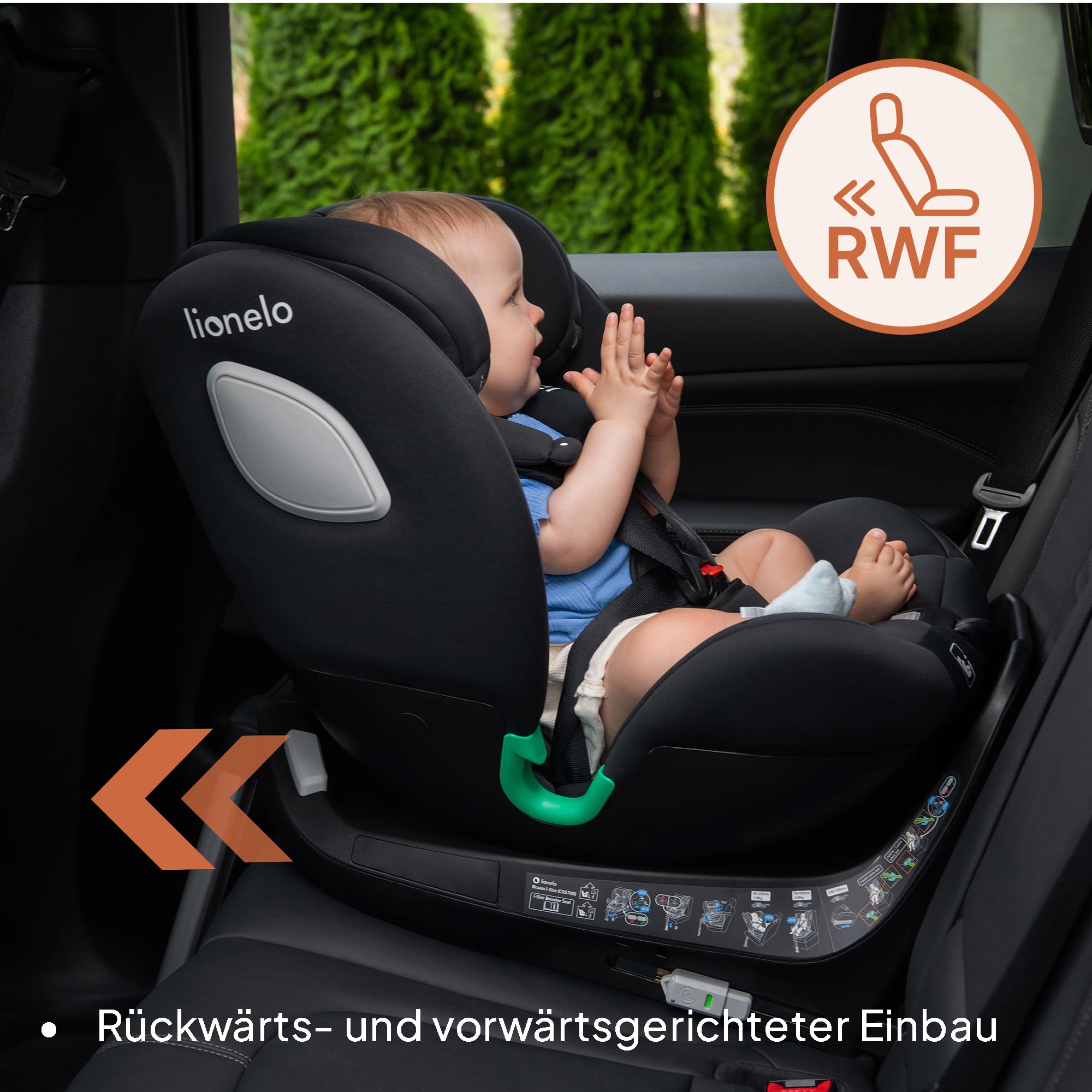 lionelo-braam-i-size-kindersitz-grau-0-36-kg-drehbar image 5