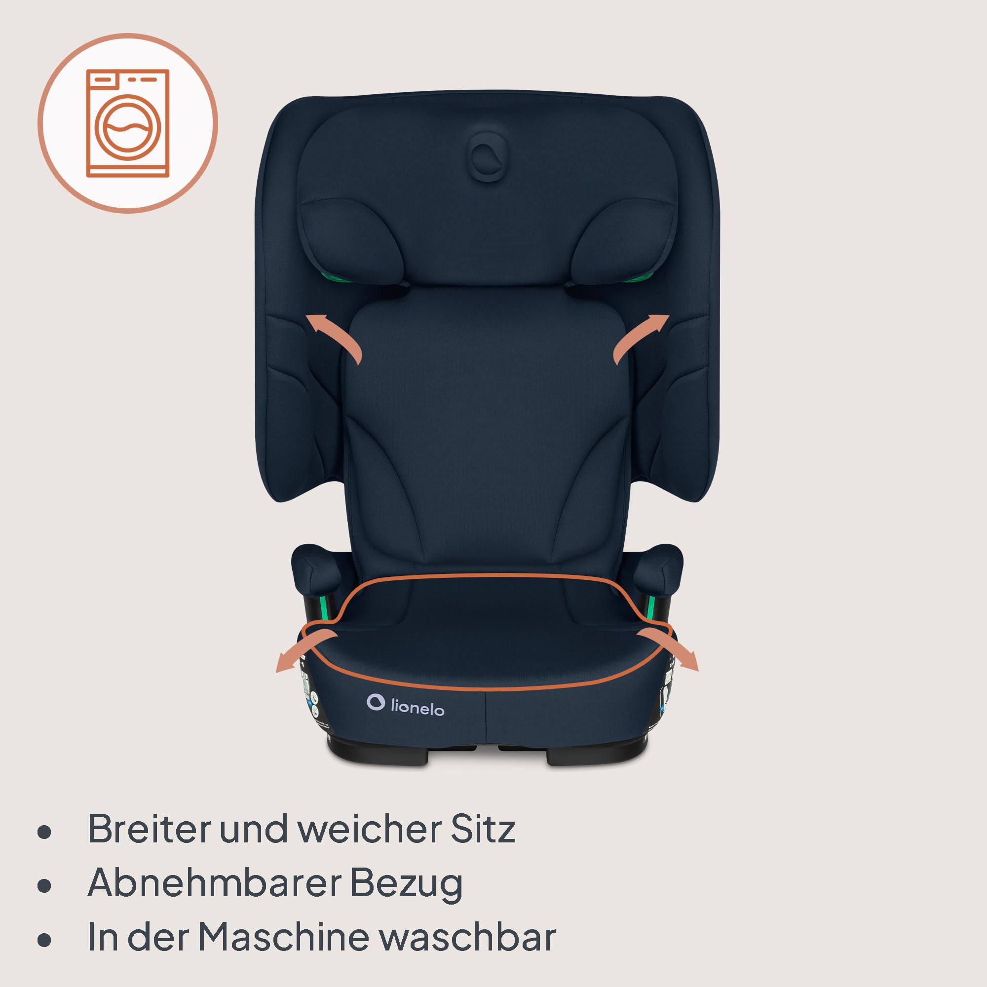 lionelo-orin-kindersitz-blau-100-150-cm-faltbar image 7