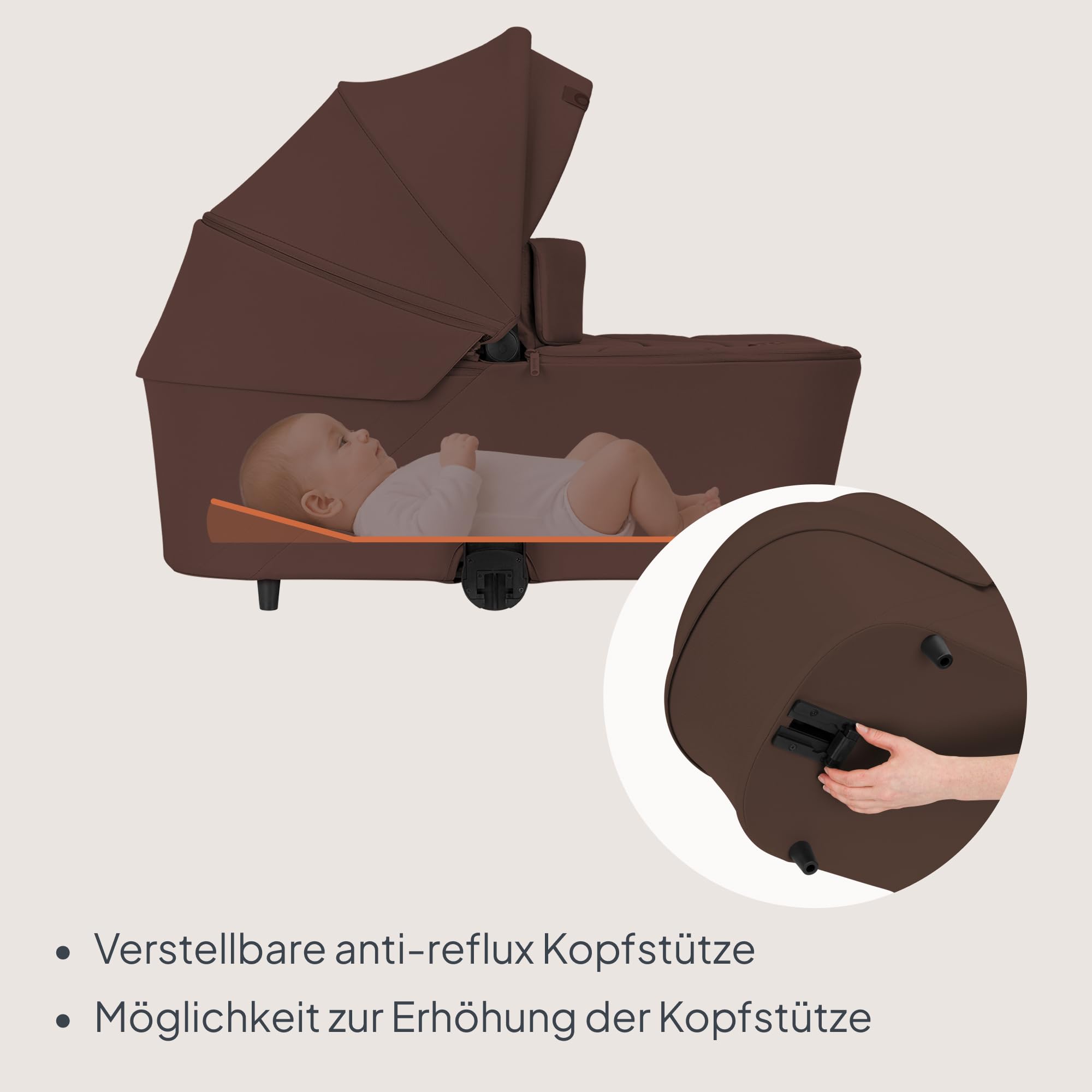 lionelo-layla-carmine-kombikinderwagen-braun-2-in-1 image 4