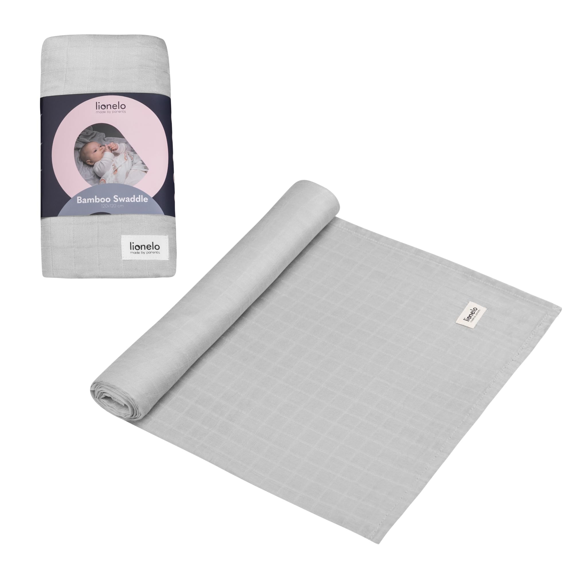 lionelo-bamboo-swaddle-pucktuch-grey-stone-120x120-bambus image 1