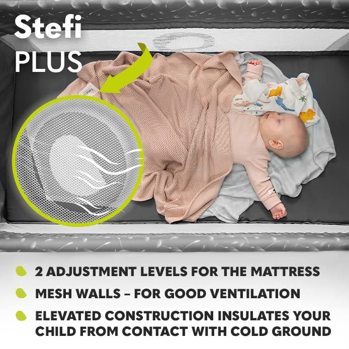 lionelo-stefi-plus-reisebett-wei-grau-2-in-1-mit-matratze image 8