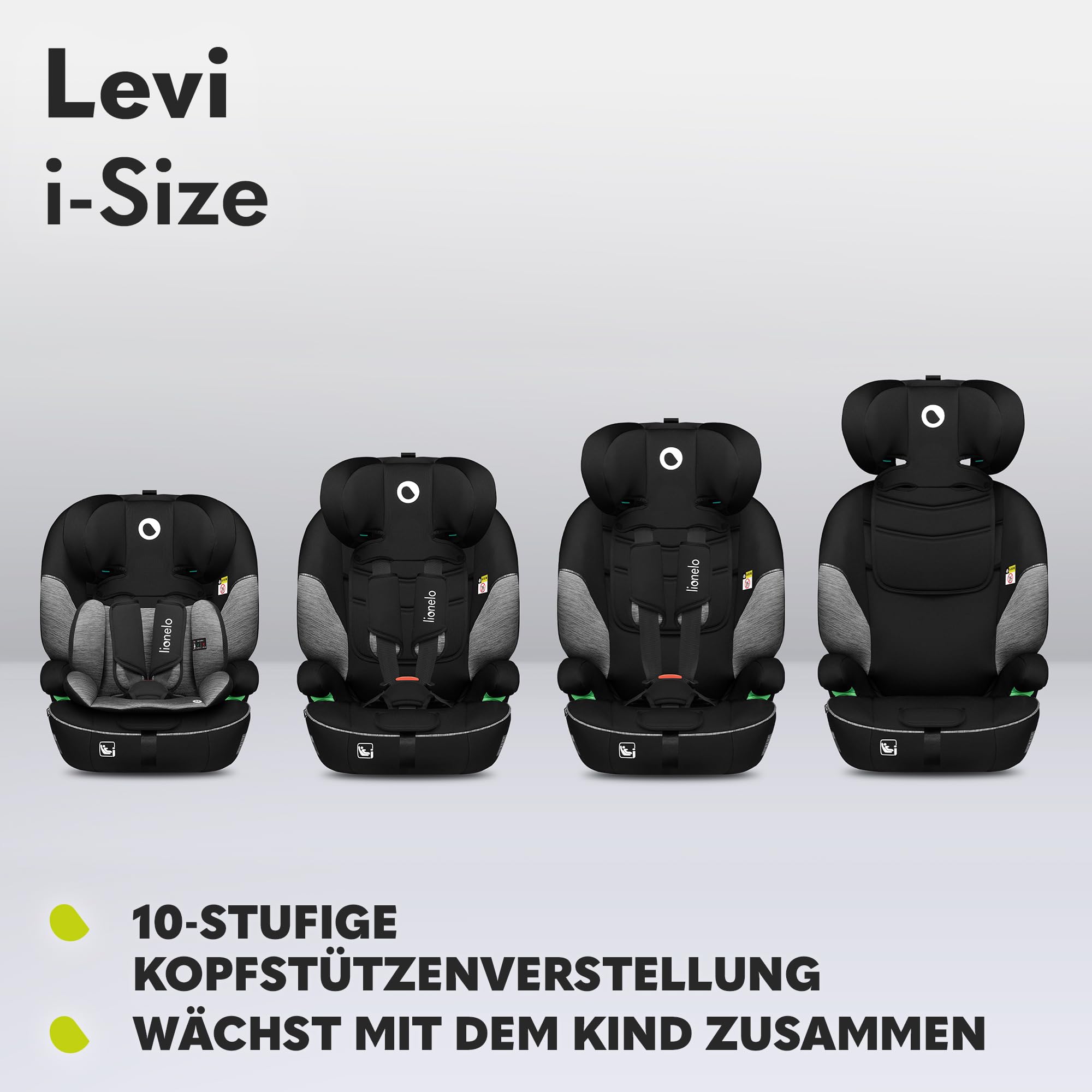 lionelo-levi-kindersitz-9-36-kg-schwarz-grau-i-size-5-punkt-gurt image 3
