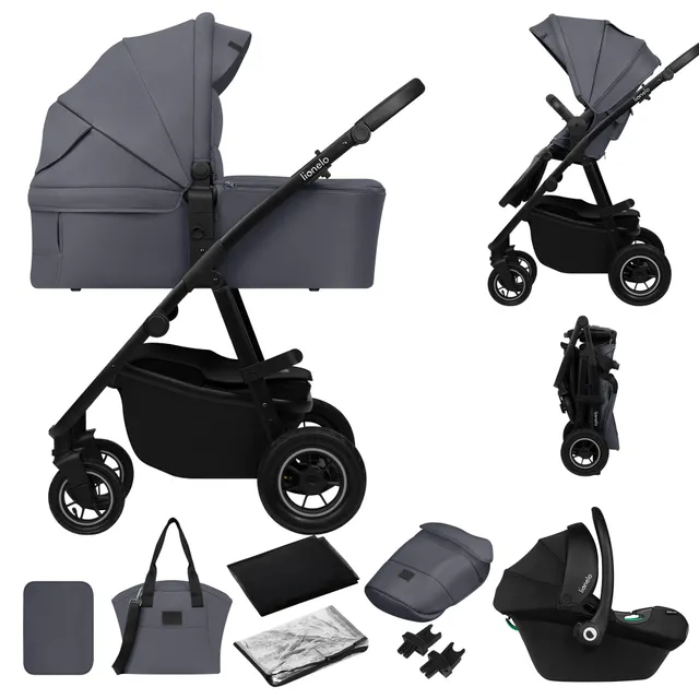 lionelo-amber-plus-3in1-kinderwagen-grau-mit-luftreifen image 1