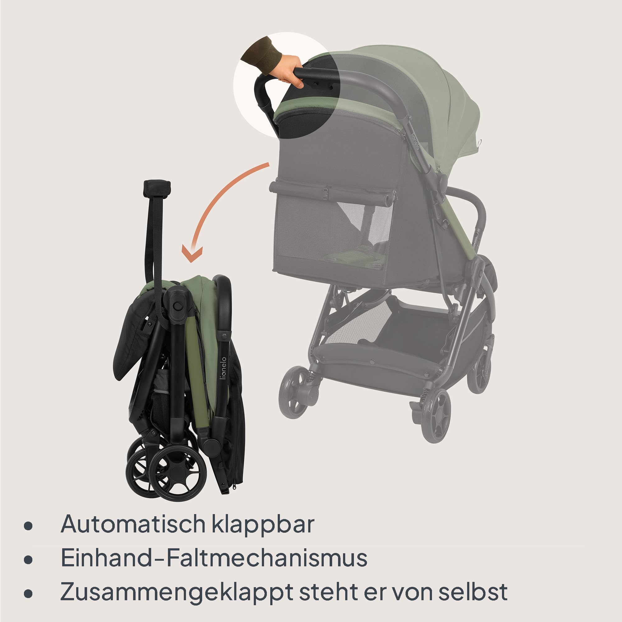 lionelo-julie-air-buggy-gr-n-bis-22-kg-klappbar image 3