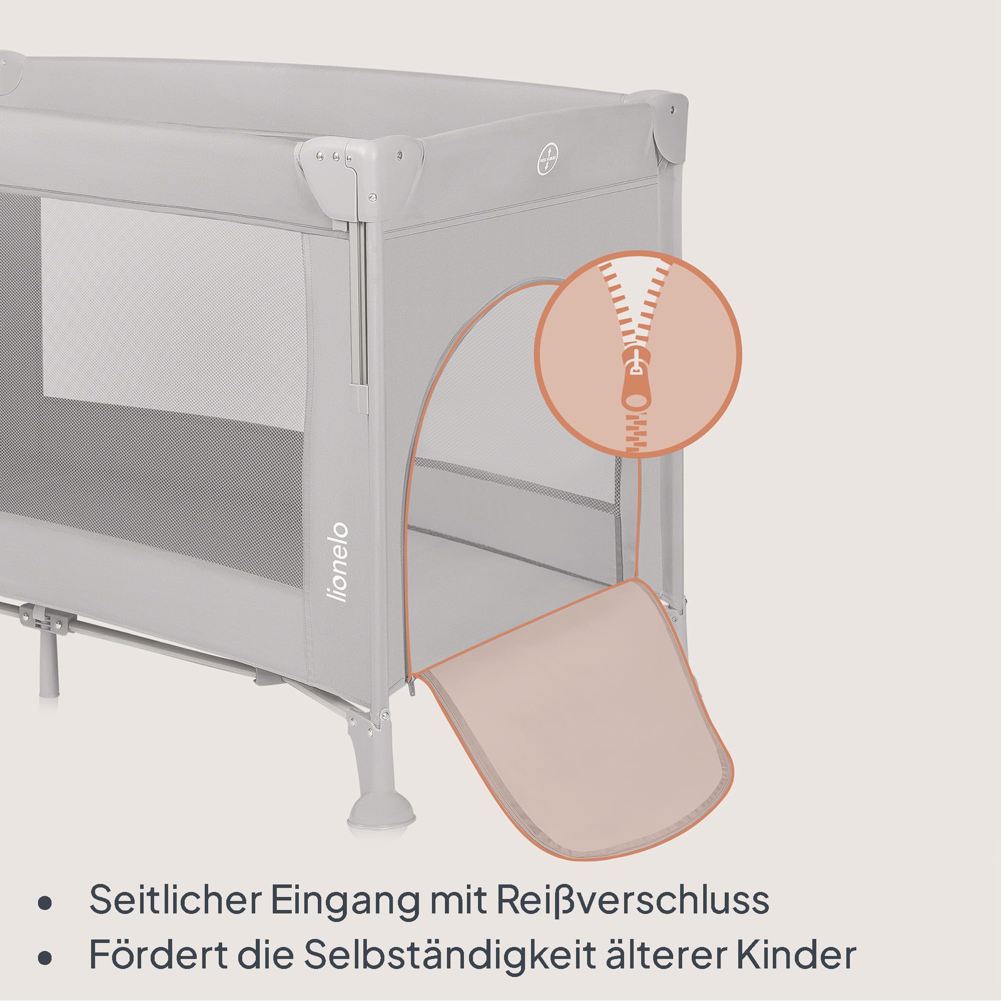 lionelo-ellen-3-in-1-reisebett-grau-beistellbett-mit-matratze image 5