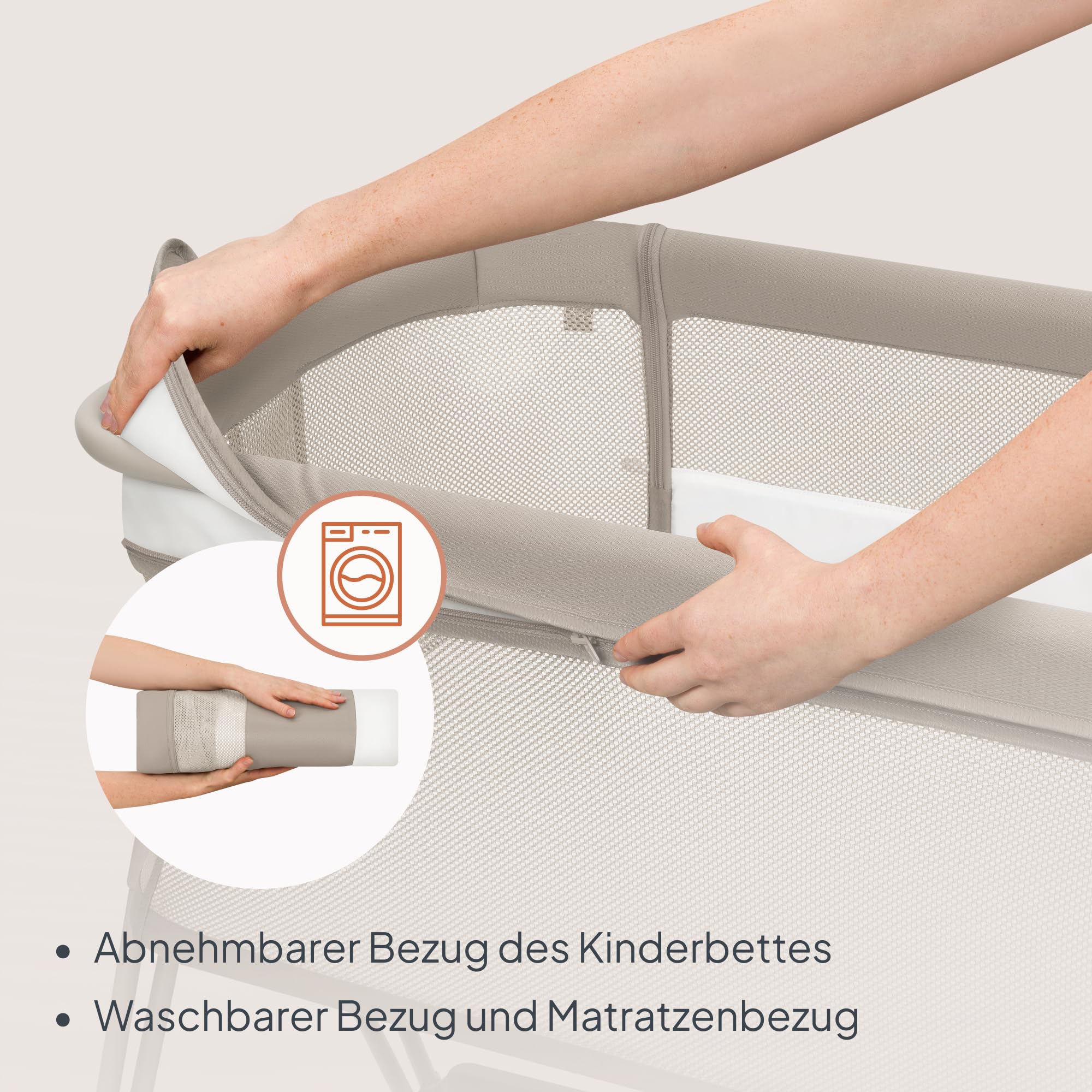 lionelo-luna-beistellbett-beige-mit-matratze-und-korb image 4