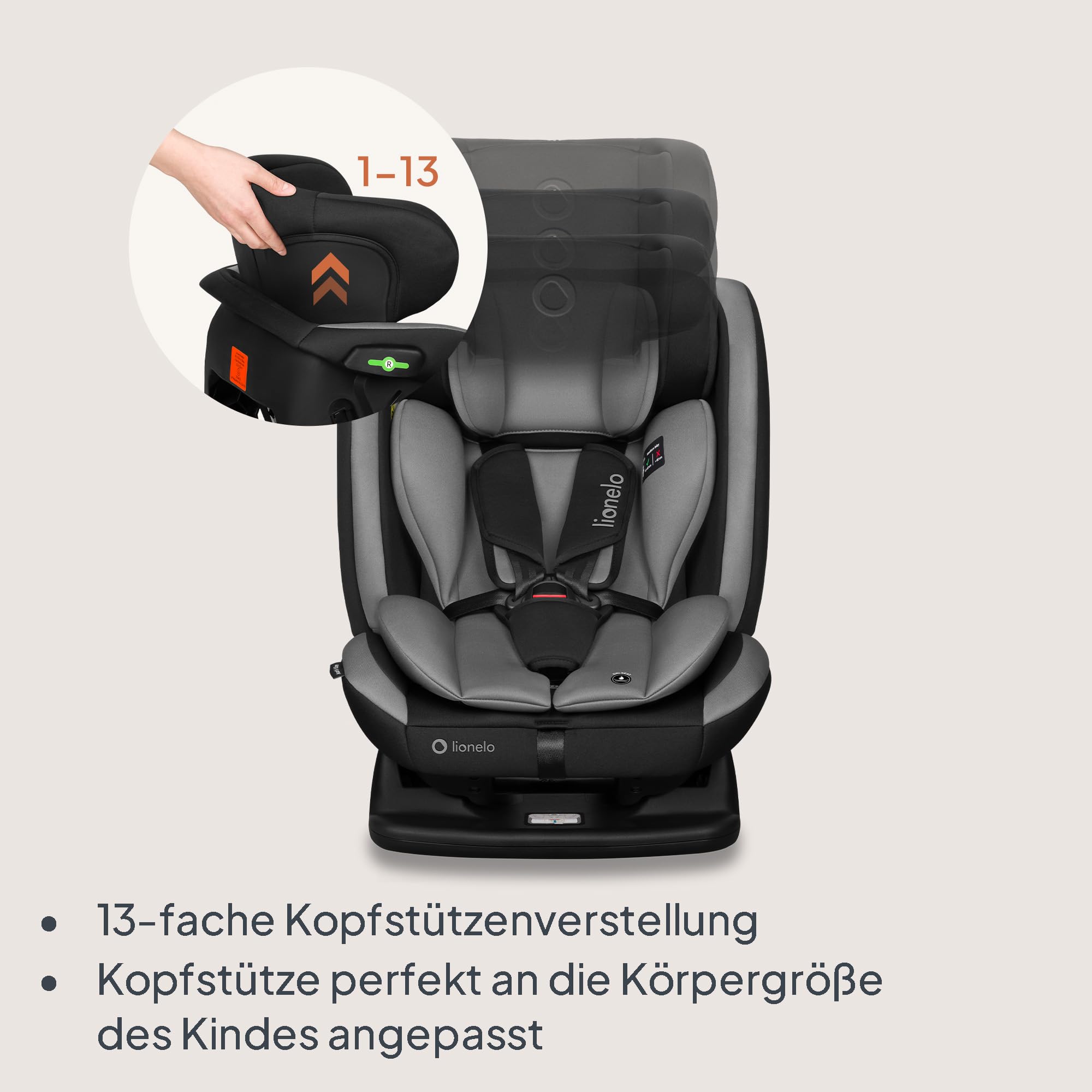 lionelo-aart-i-size-kindersitz-graphite-40-150-cm-0-12-jahre image 8