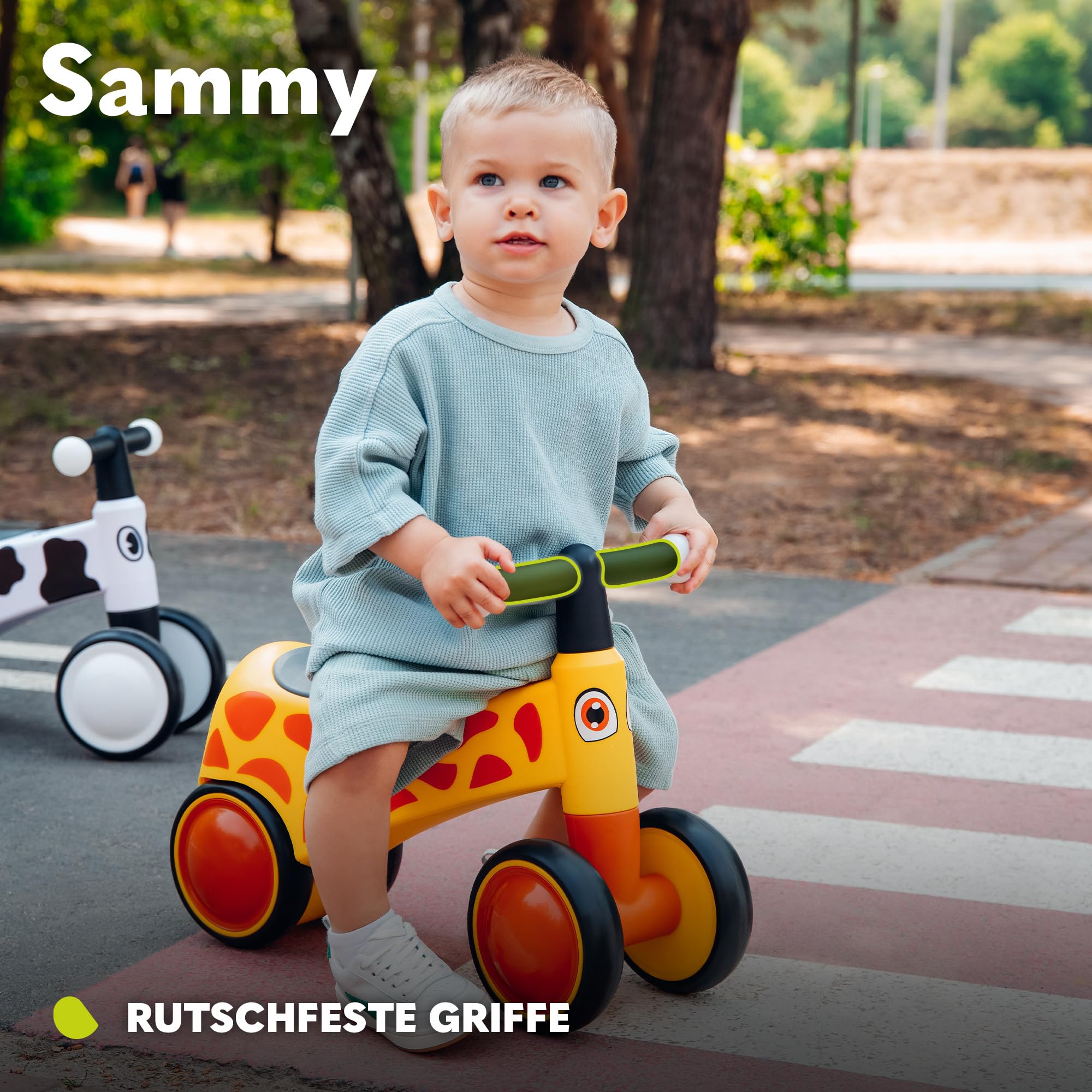 lionelo-sammy-laufrad-rutscher-pink-rose-ab-1-jahr-4-rad image 6