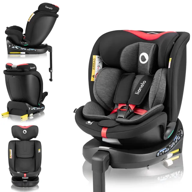 lionelo-navy-i-size-kindersitz-schwarz-rot-40-150-cm-360 image 1