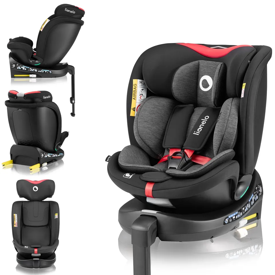 lionelo-navy-i-size-kindersitz-schwarz-rot-40-150-cm-360 image 1