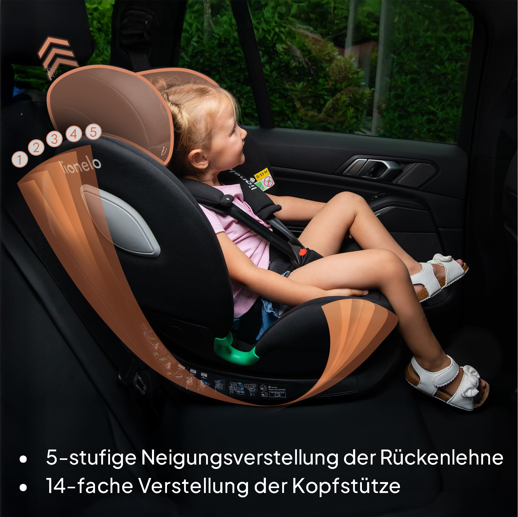 lionelo-braam-i-size-kindersitz-grau-0-36-kg-drehbar image 8