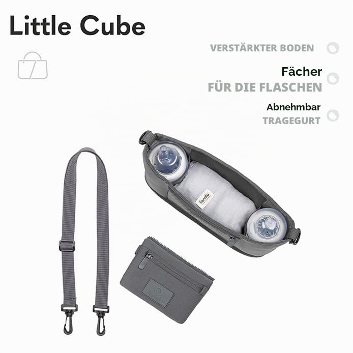 lionelo-little-cube-kinderwagen-organizer-neopren-grau image 6