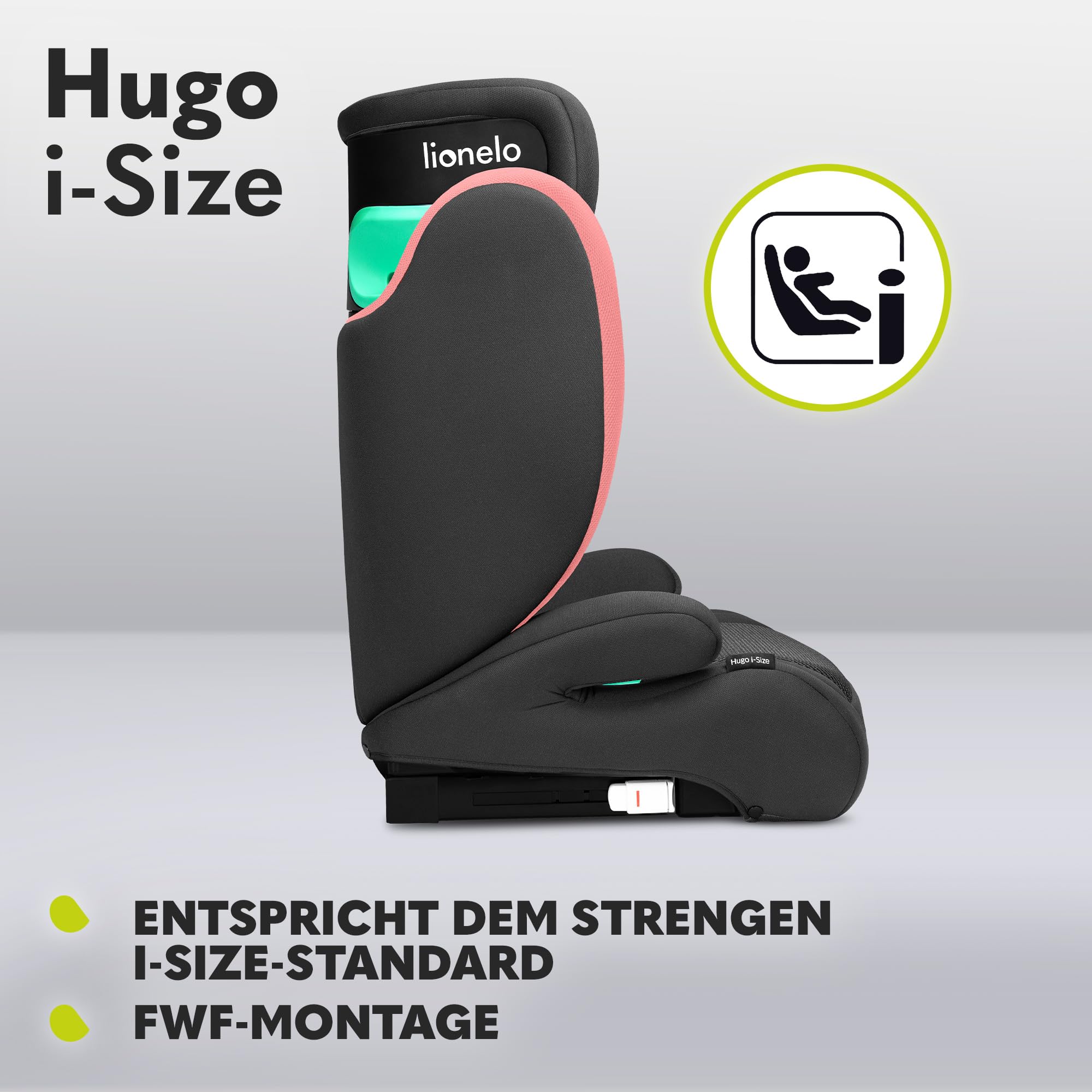lionelo-neal-hugo-kindersitz-100-150-cm-rosa-i-size image 5