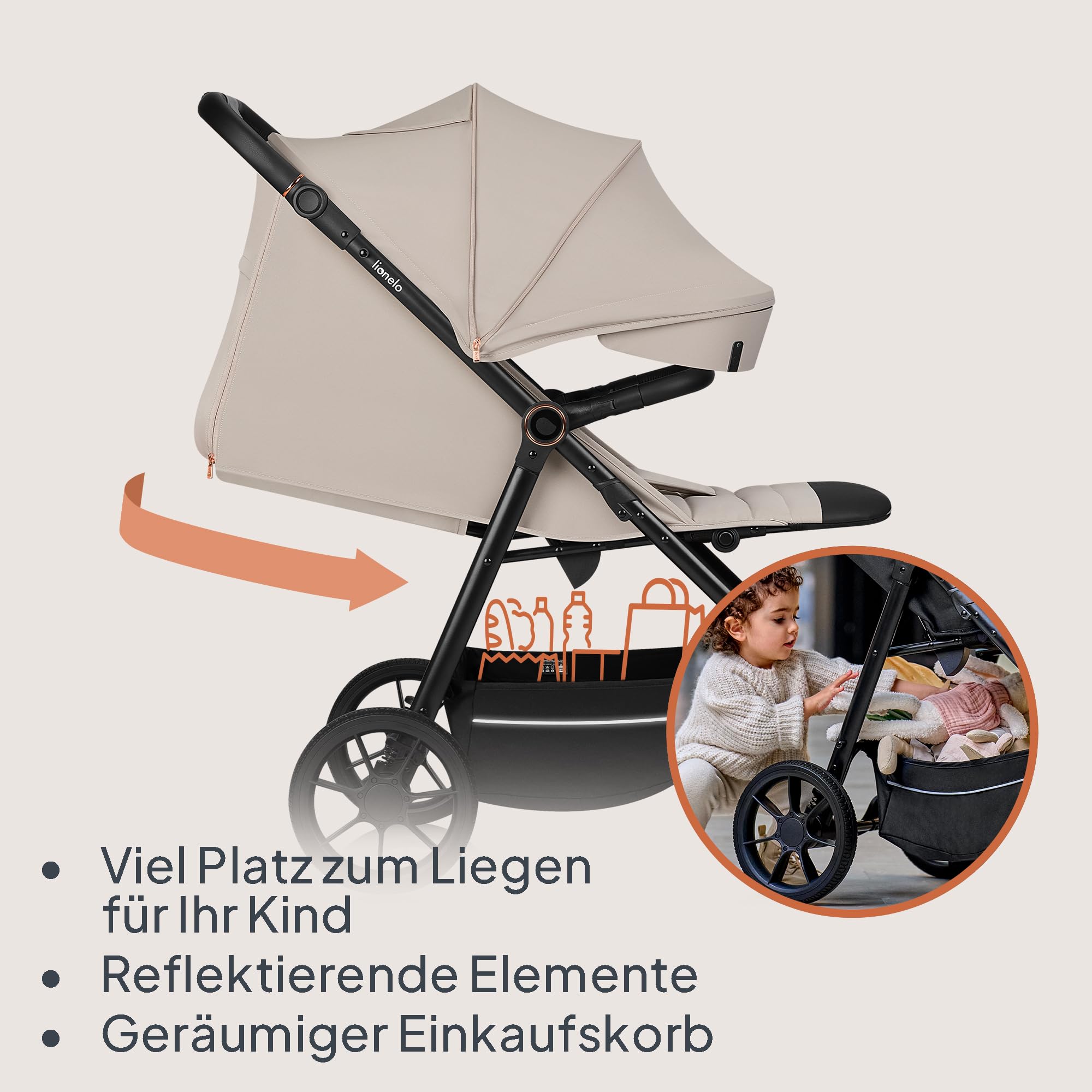lionelo-iva-buggy-beige-sand-bis-22-kg-mit-xxl-verdeck image 8