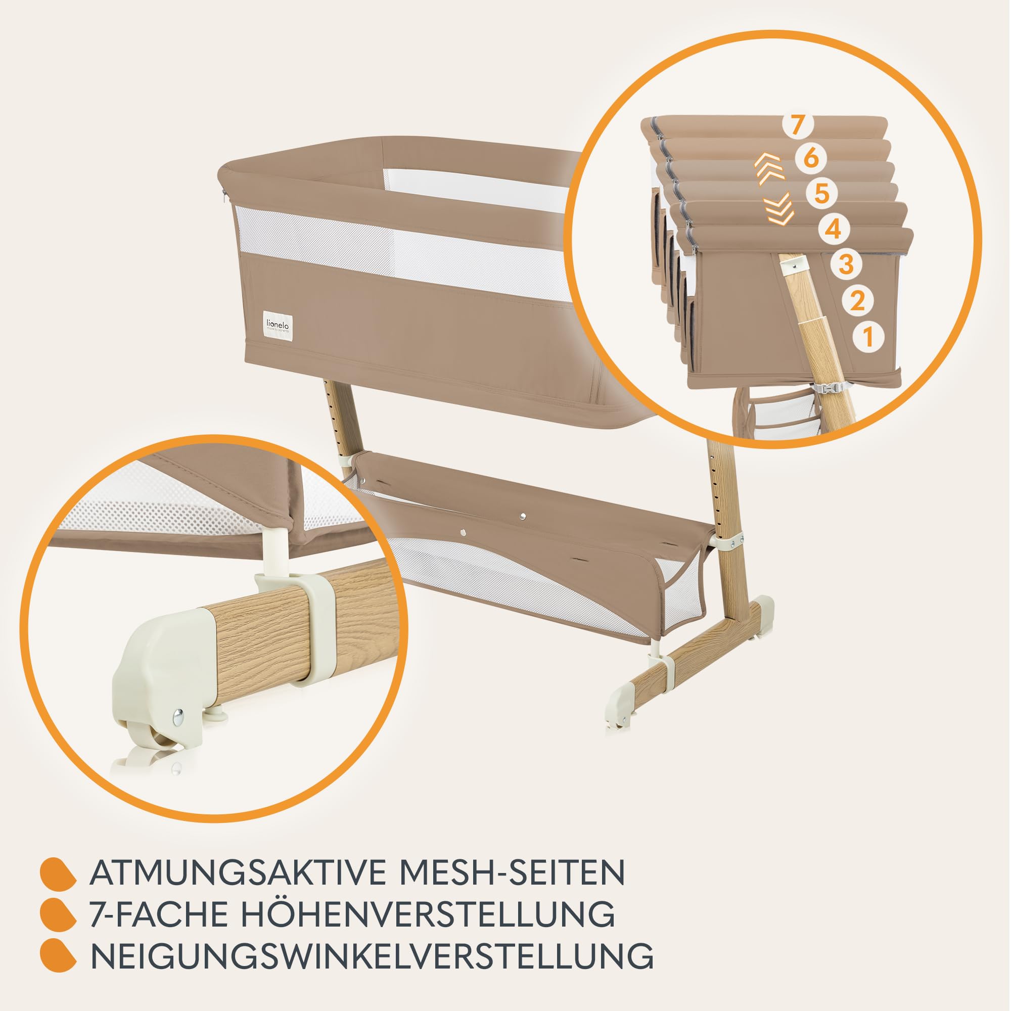 lionelo-thomi-plus-5-in-1-beistellbett-beige-carmel-h-henverstellbar image 4