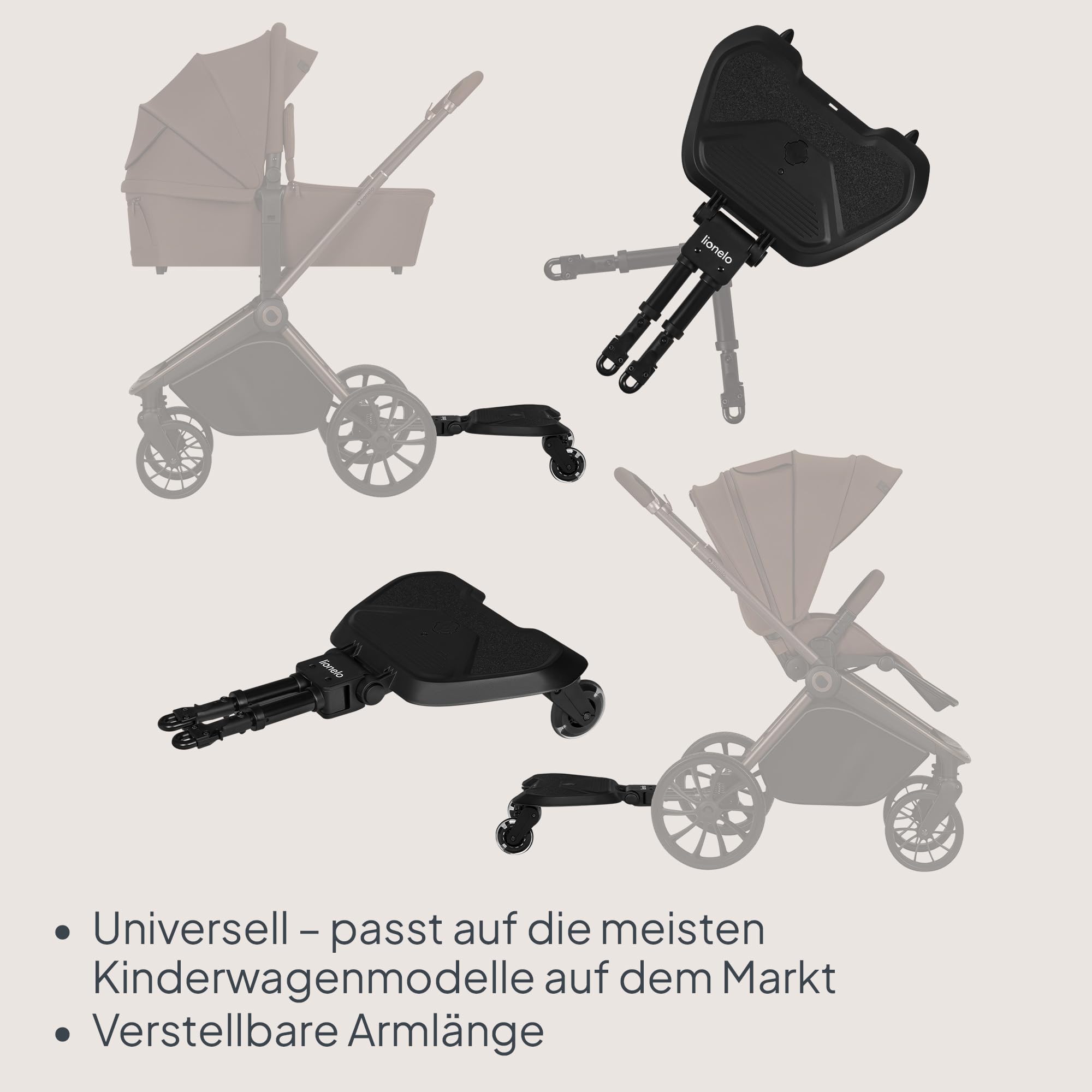 lionelo-mika-buggy-board-2in1-mitfahrbrett-mit-sitz-bis-25-kg image 2