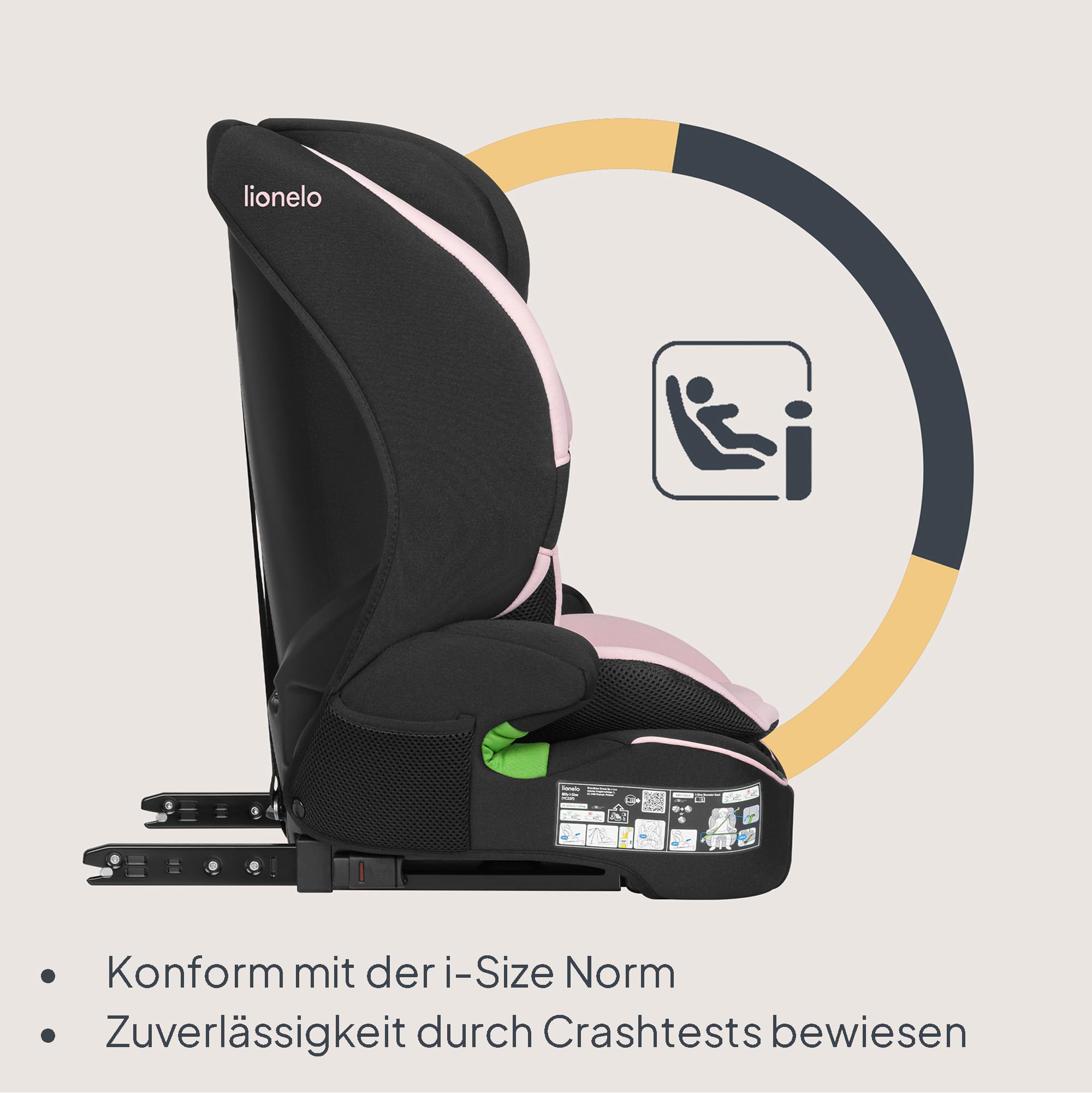 lionelo-billy-kindersitz-rosa-i-size-76-150-cm image 2