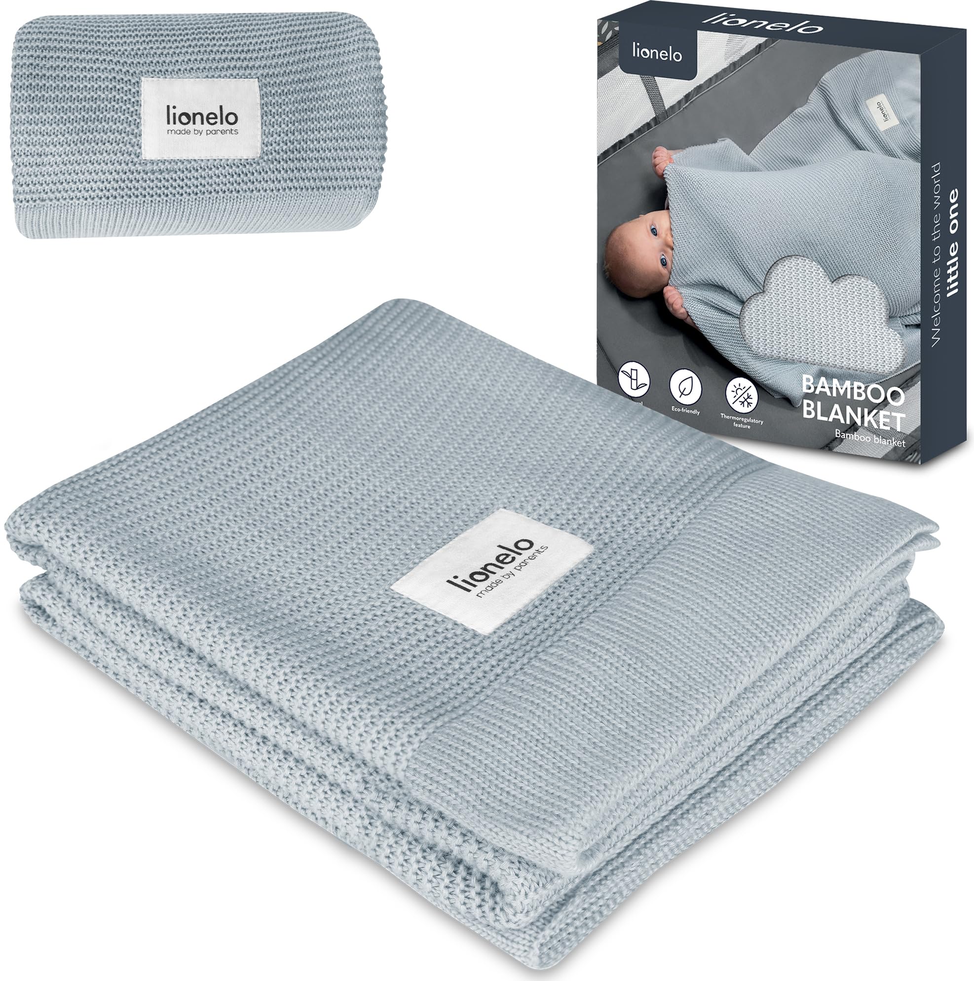 lionelo-berry-babydecke-grau-aus-bambusfaser-thermoregulierend image 1