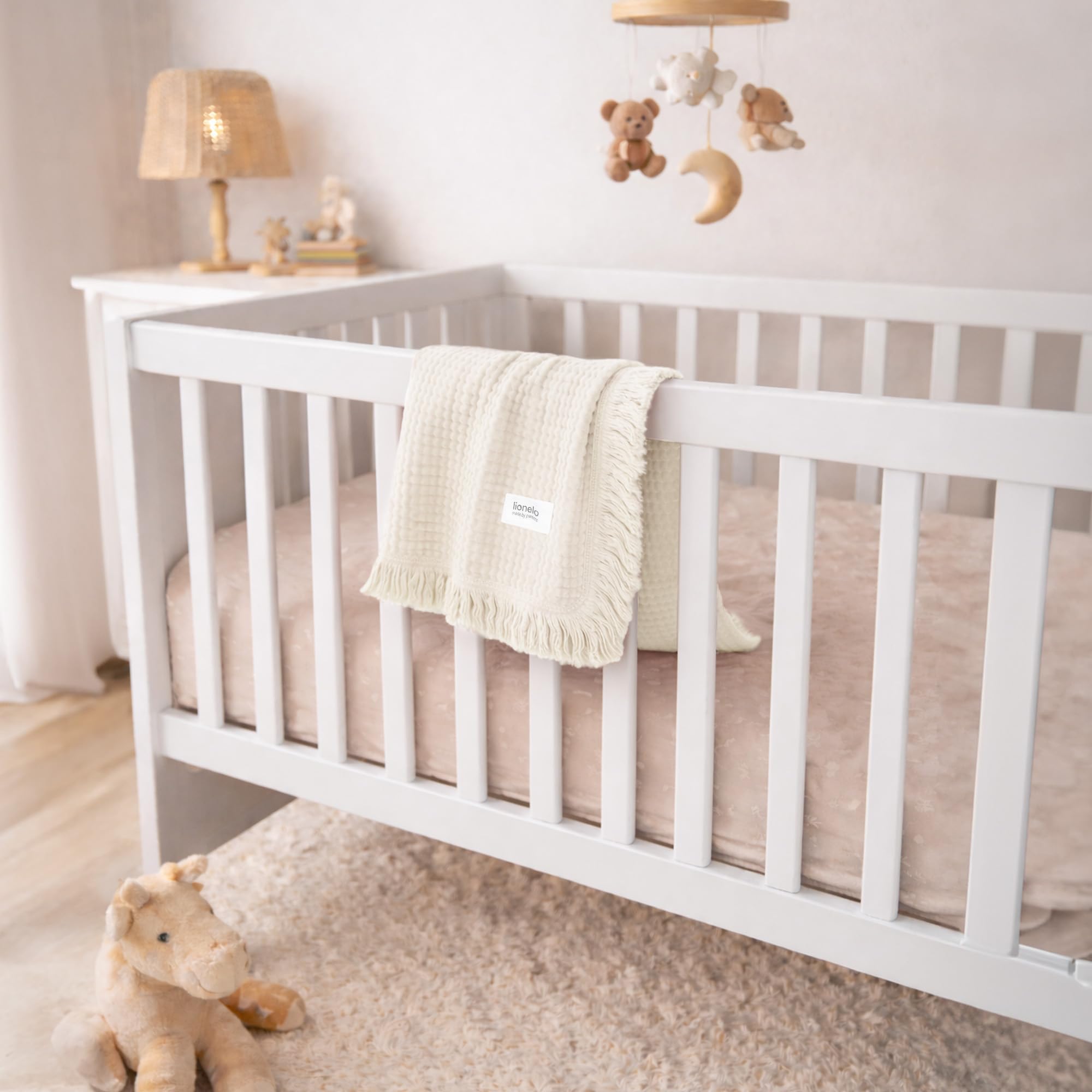 lionelo-berry-musselindecke-baby-70x100-cream-baumwolle image 2