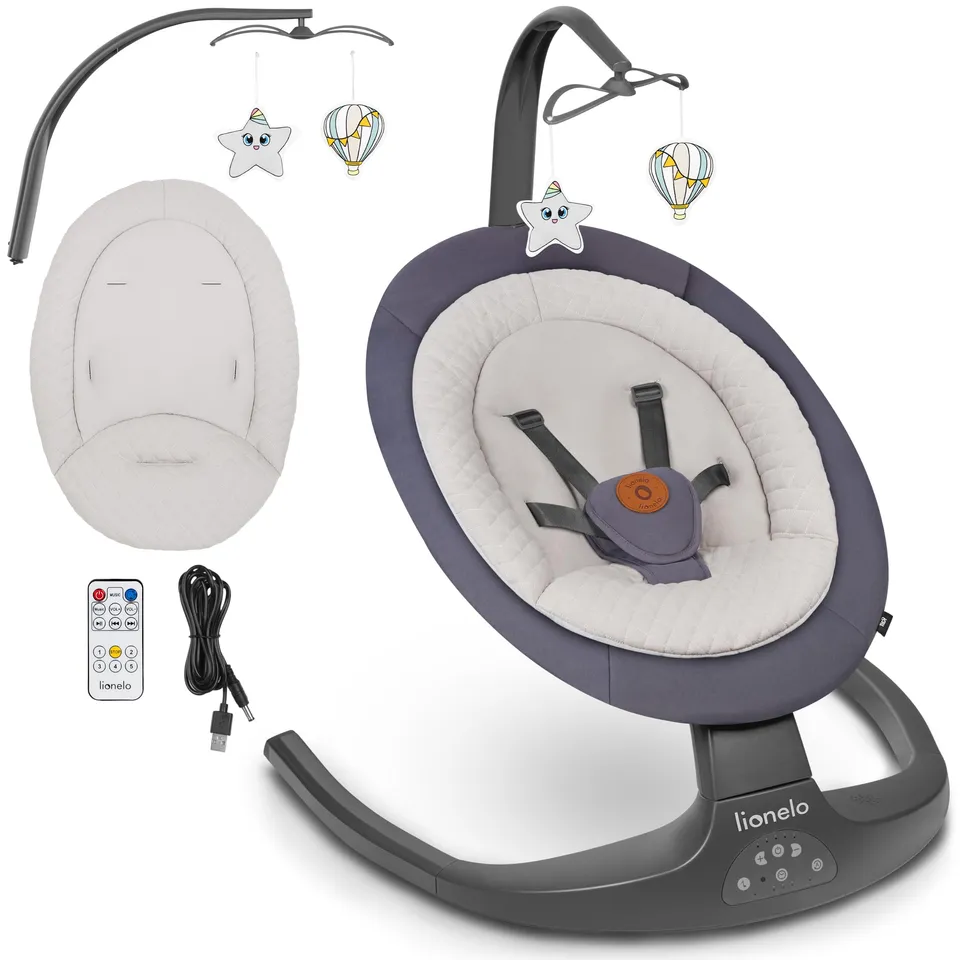 lionelo-bella-ralf-2in1-babywippe-mit-fernbedienung-12-melodien image 1