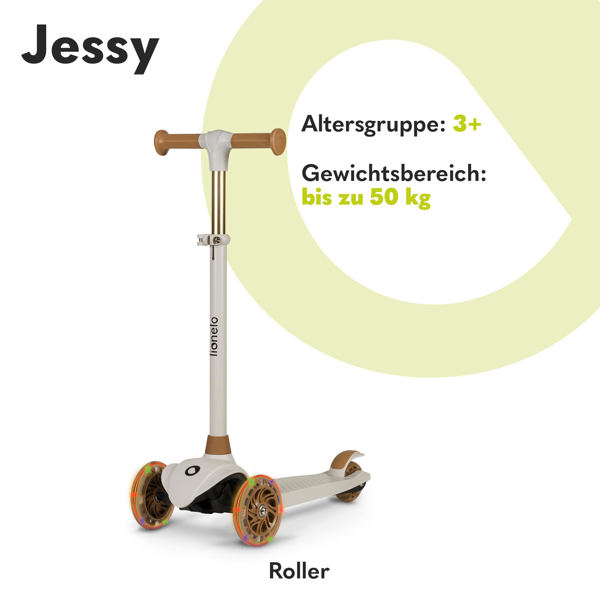 lionelo-mey-jessy-kinderroller-dreirad-braun-led-bis-50-kg image 2