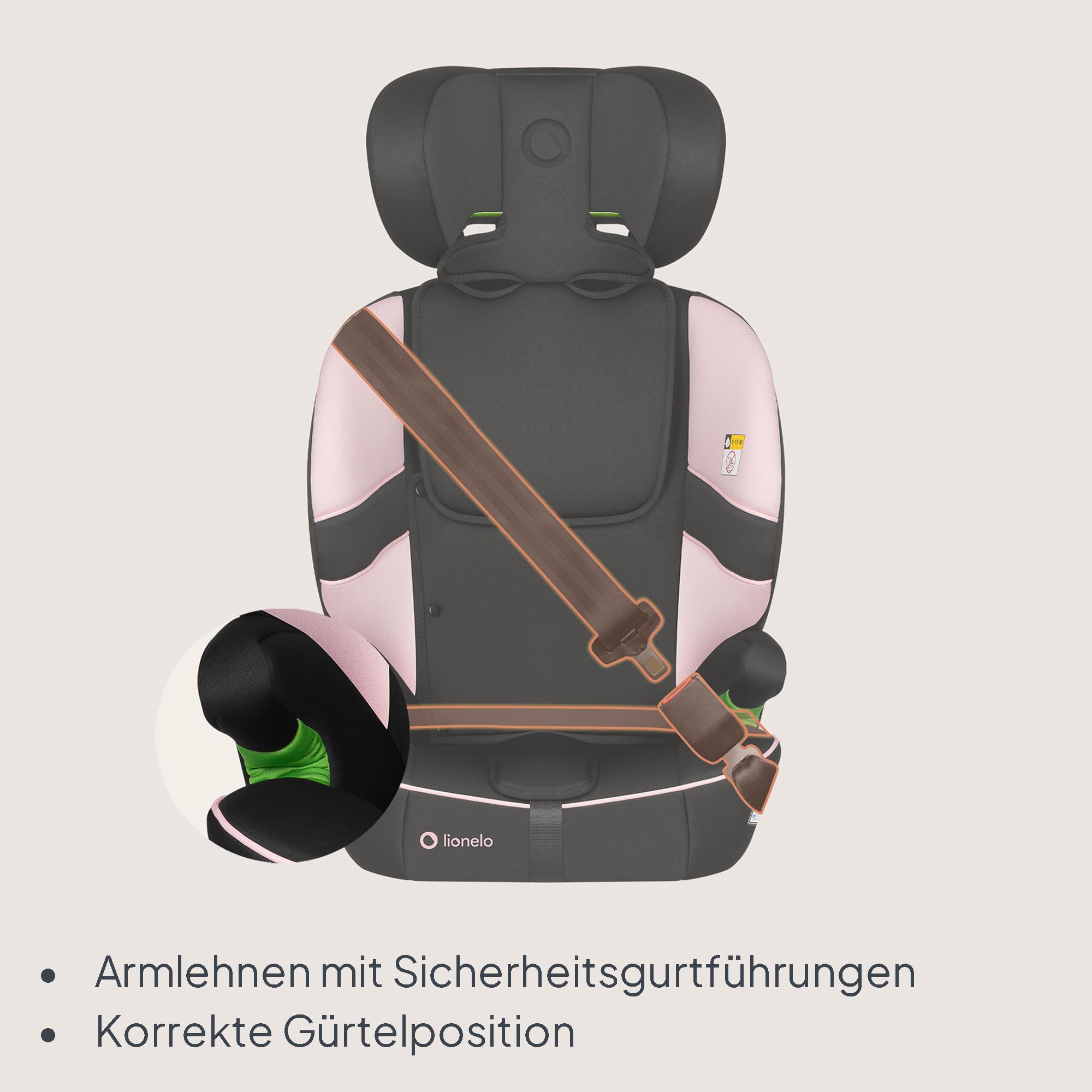 lionelo-billy-kindersitz-rosa-i-size-76-150-cm image 4