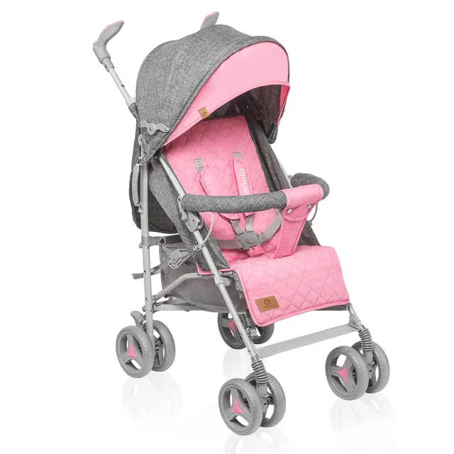 lionelo-irma-kinderwagen-pink-grau-mit-liegeposition image 1