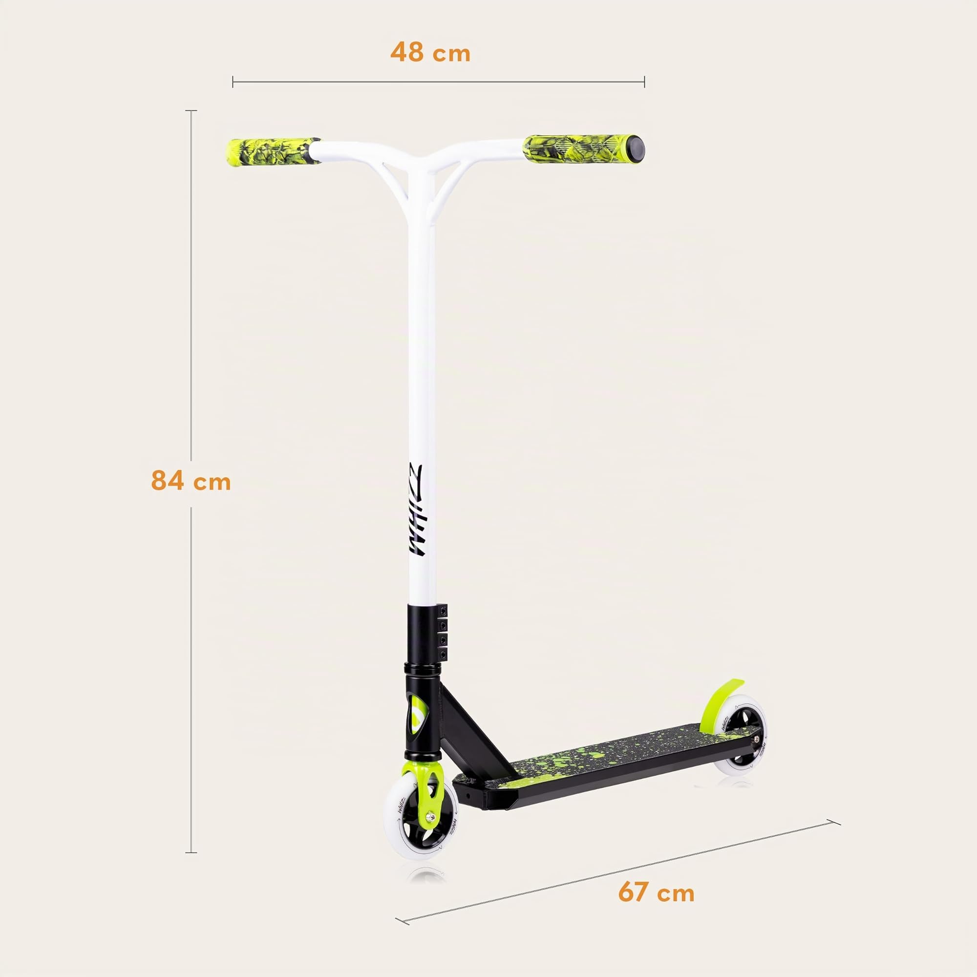 lionelo-whizz-stunt-scooter-lime-alu-110-mm-abec-9 image 8