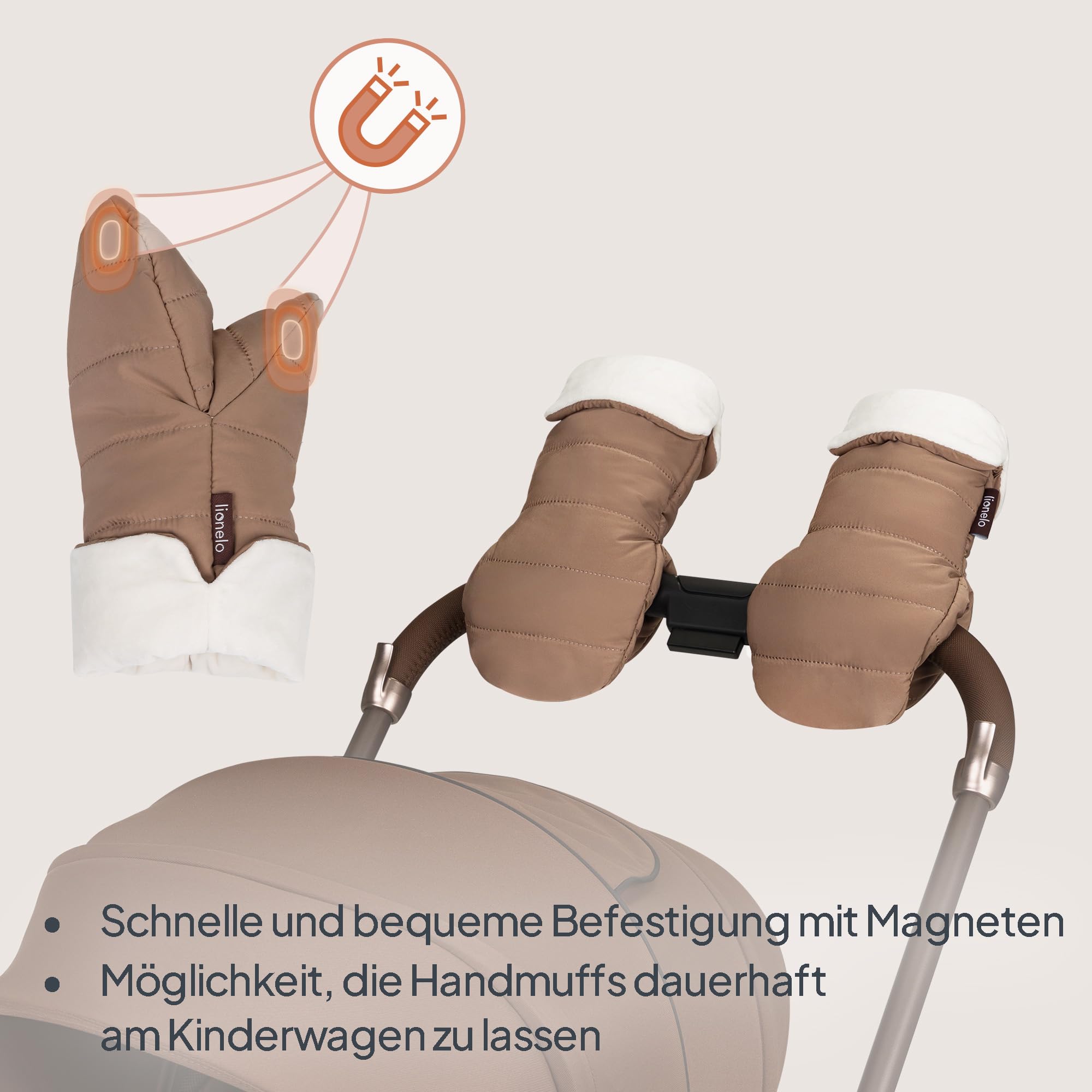 lionelo-mika-oli-handmuff-kinderwagen-2er-set-wasserdicht image 2