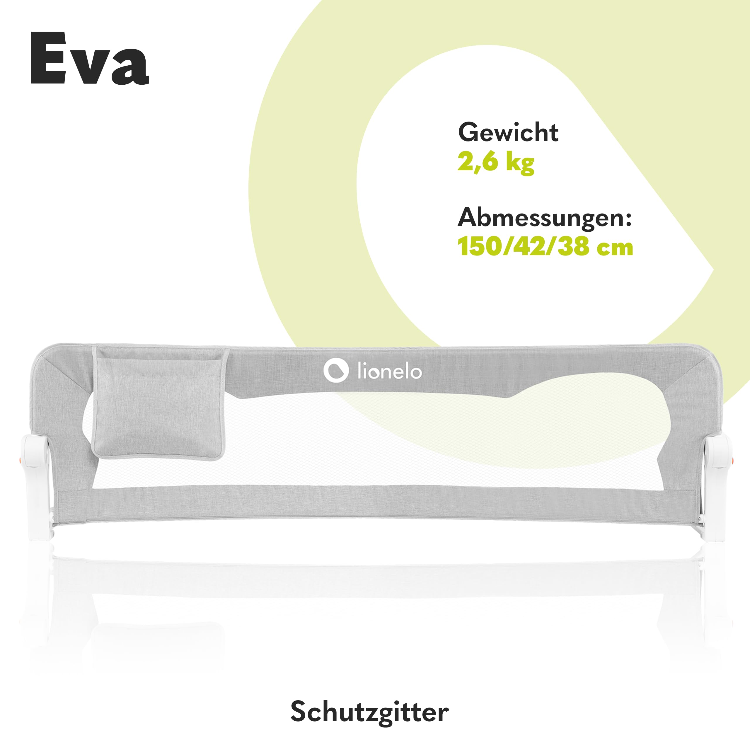 lionelo-eva-rausfallschutz-grau-150x42-cm-netz image 2