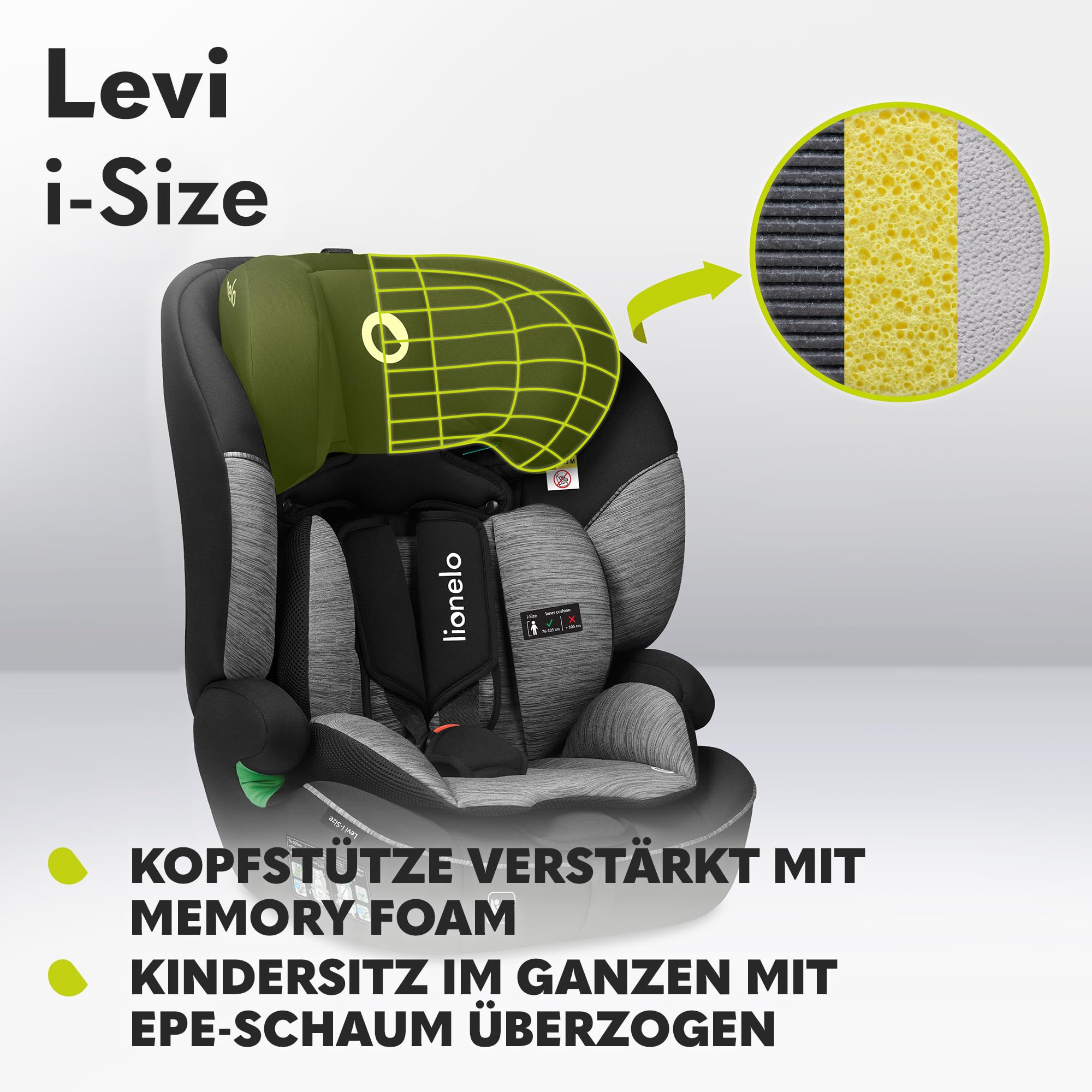 lionelo-levi-kindersitz-9-36-kg-schwarz-grau-i-size-5-punkt-gurt image 8