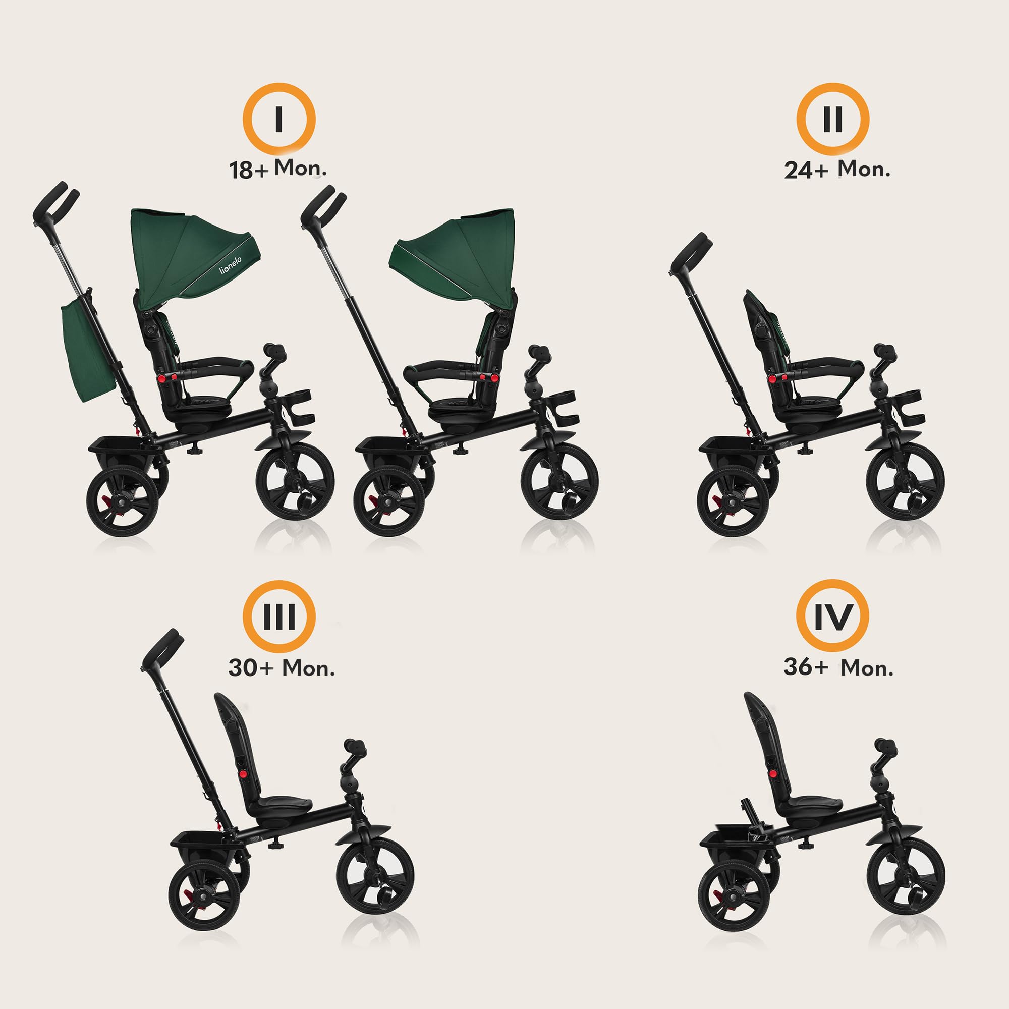 lionelo-haari-2in1-dreirad-smaragd-mit-schubstange image 3