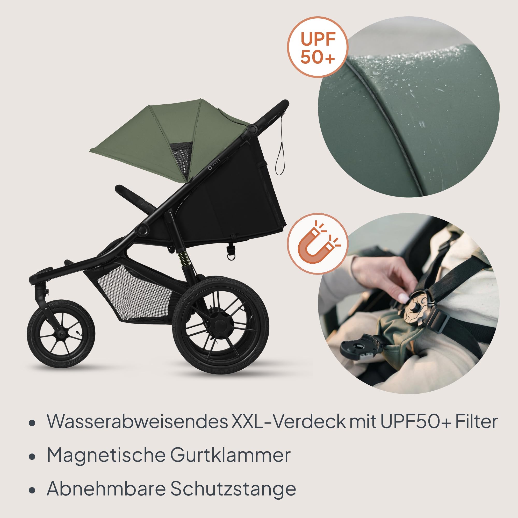 lionelo-azura-jogging-buggy-gr-n-mit-luftreifen image 7