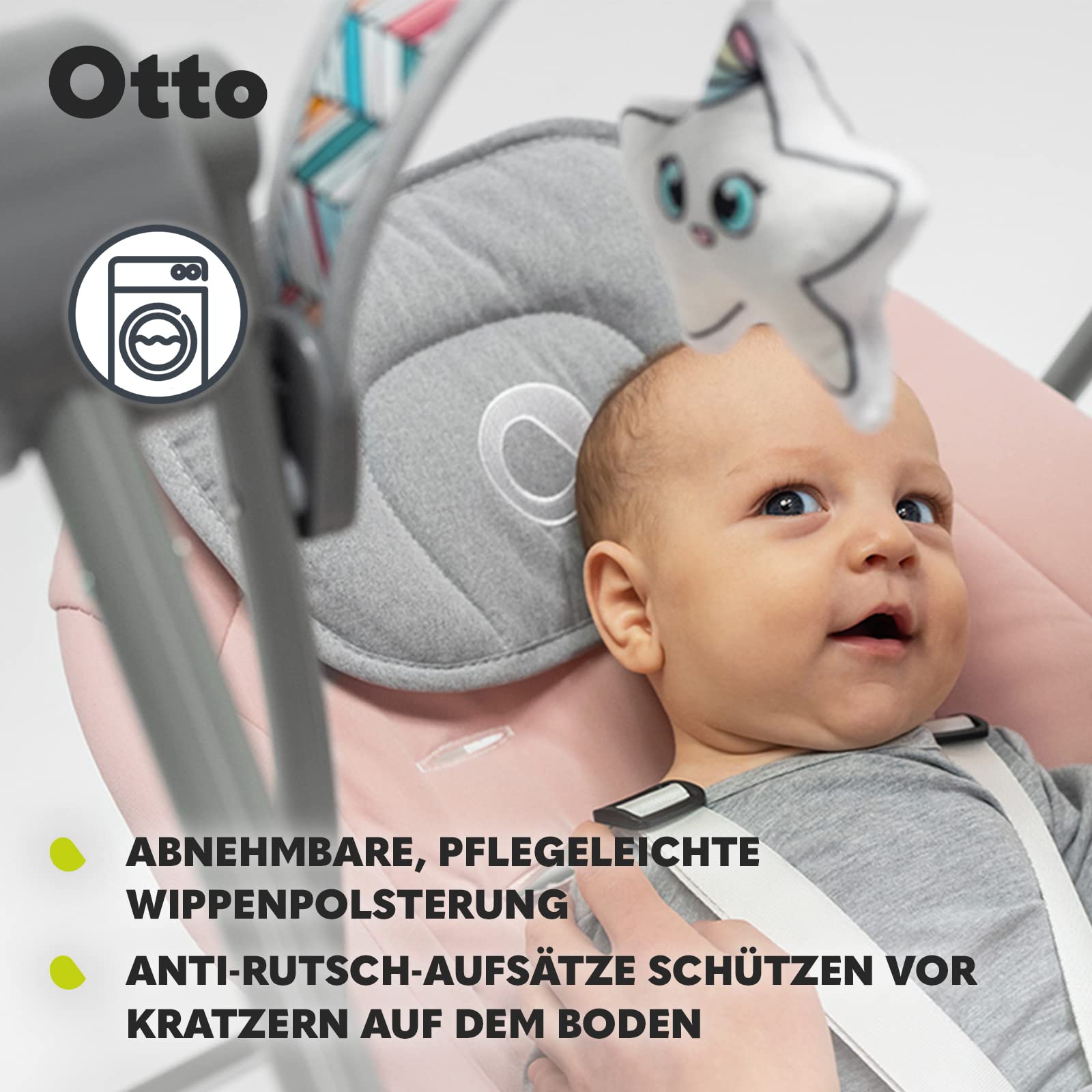 lionelo-otto-babywippe-rosa-mit-spielb-gel image 7