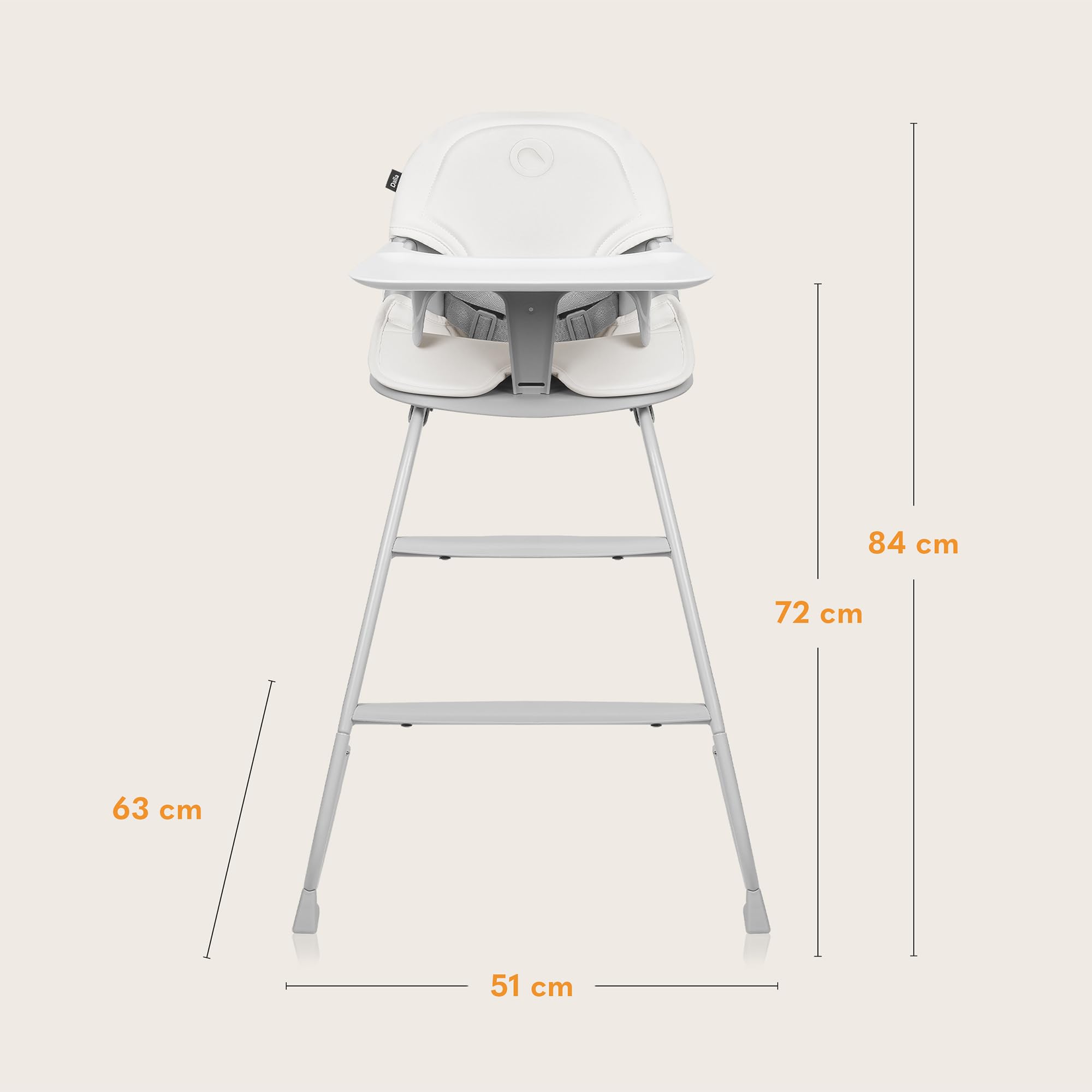 lionelo-dalia-babystuhl-grau-stein-2-in-1-mit-5-punkt-gurt image 8