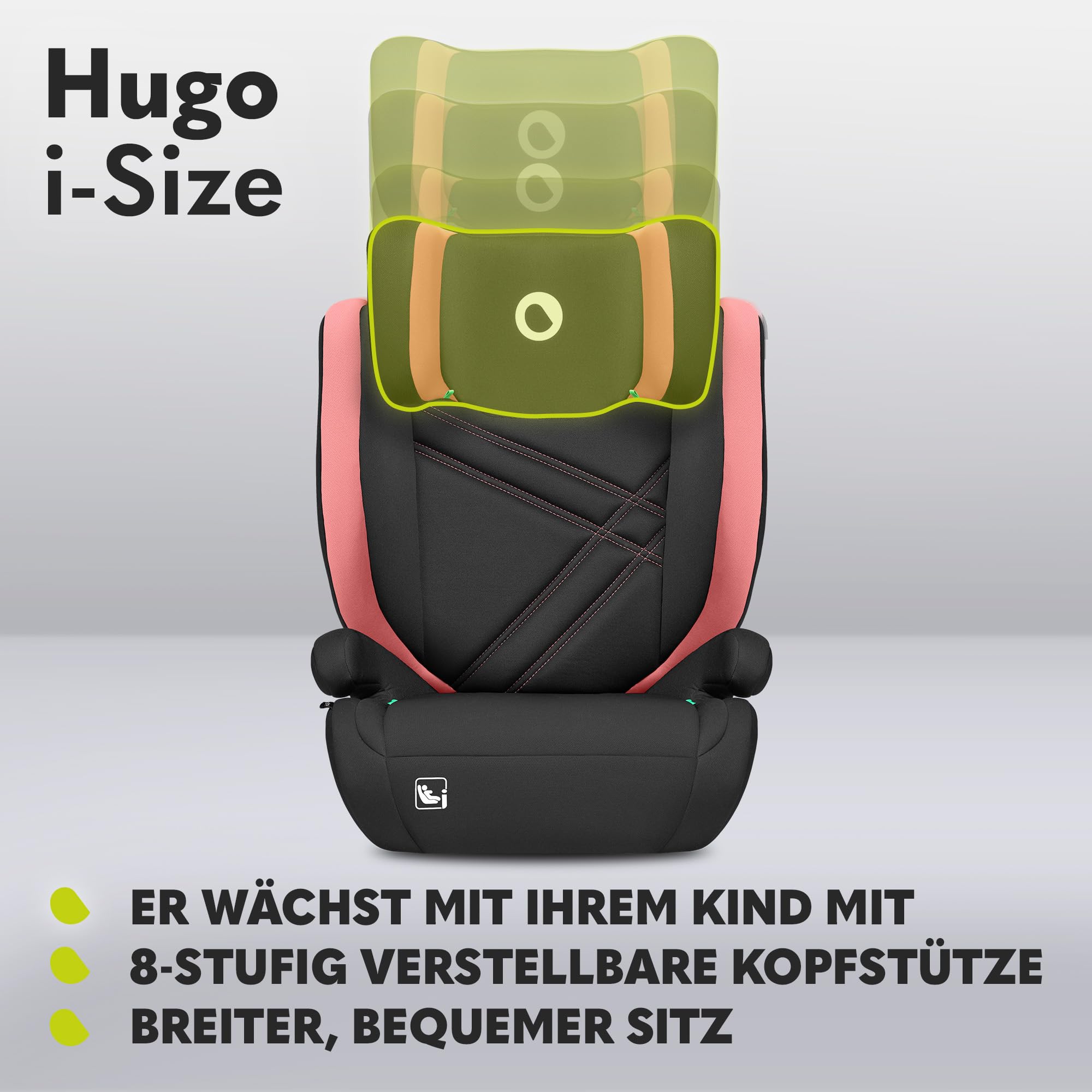 lionelo-neal-hugo-kindersitz-100-150-cm-rosa-i-size image 6