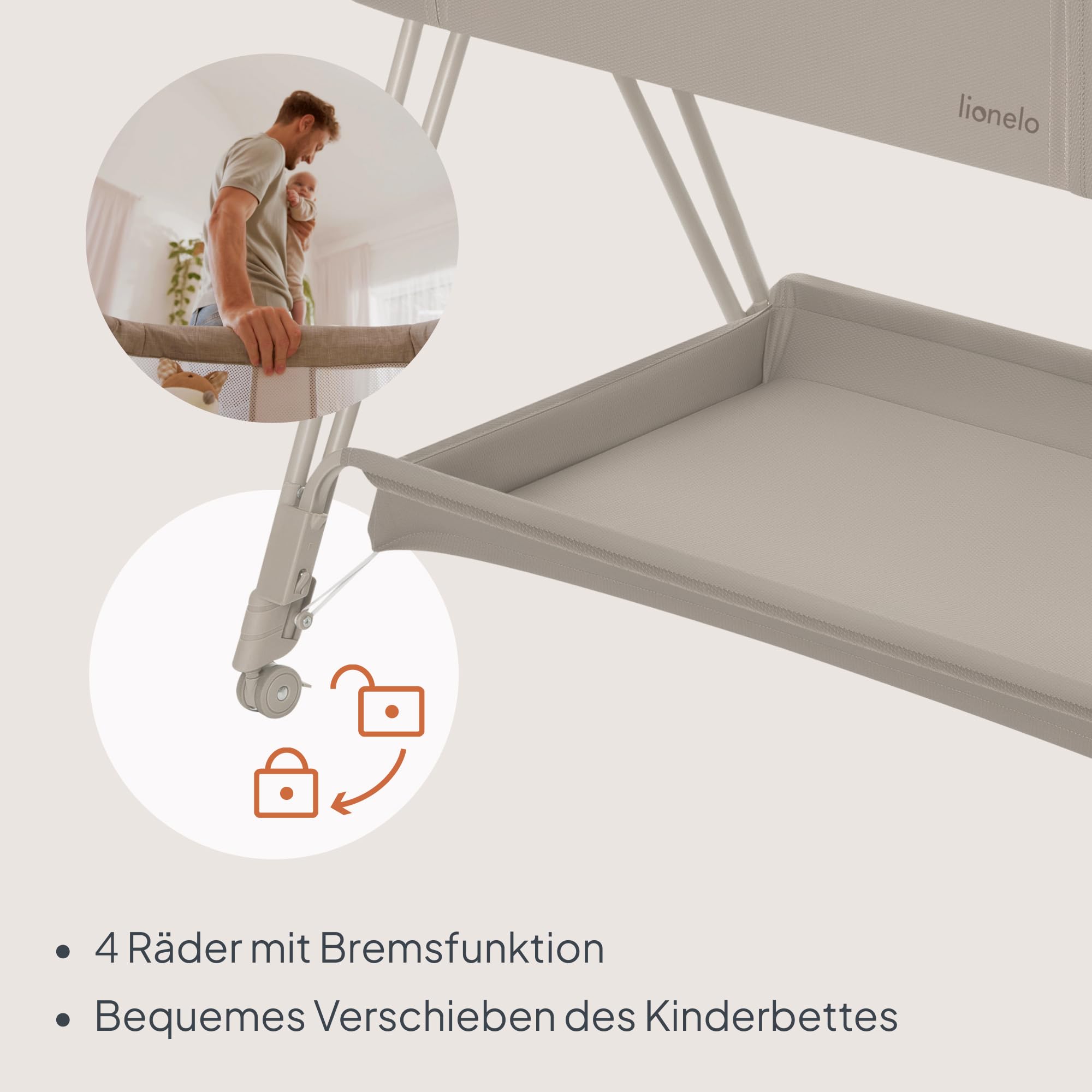 lionelo-luna-beistellbett-beige-mit-matratze-und-korb image 7