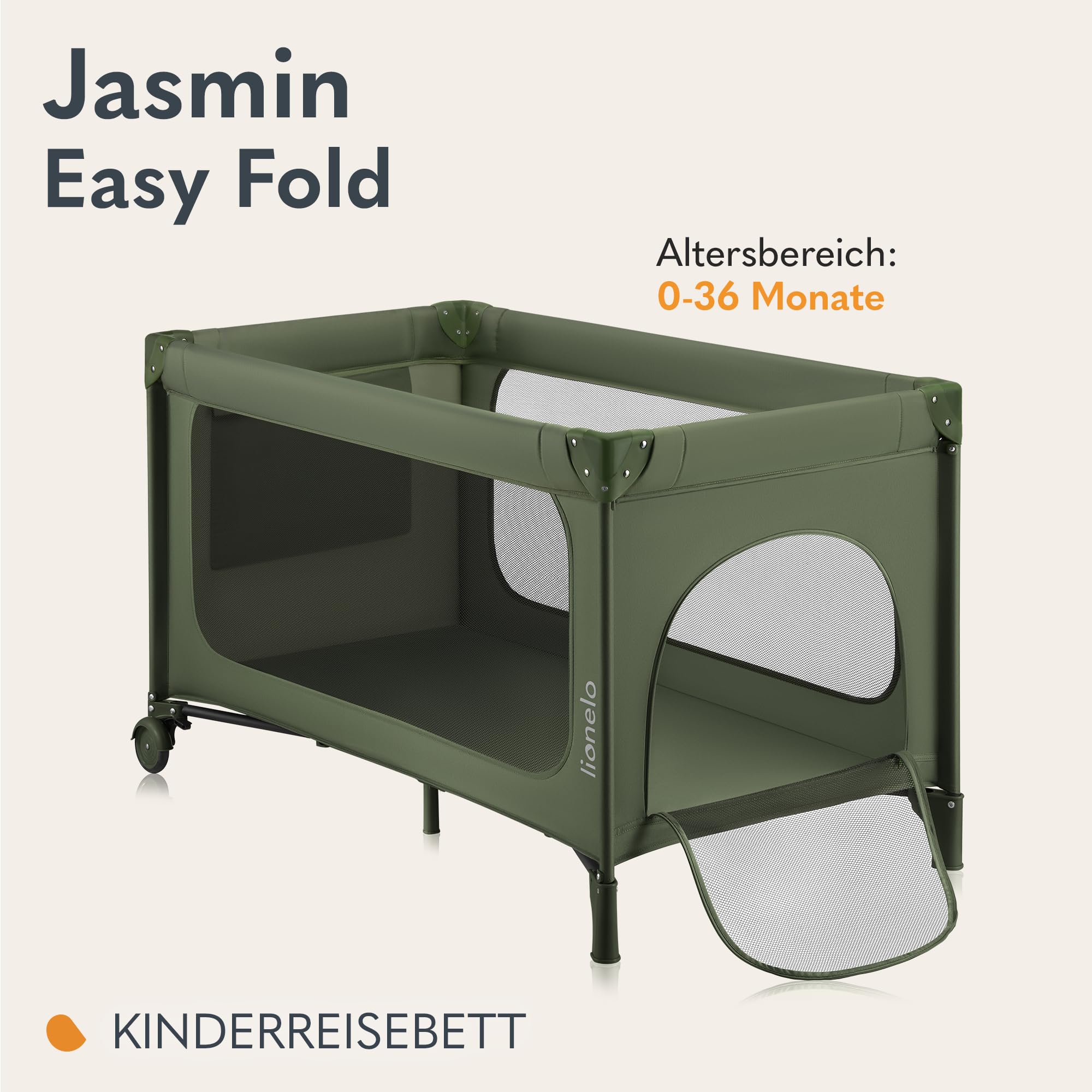 lionelo-sven-easy-fold-reisebett-gr-n-olive-bis-15-kg image 2