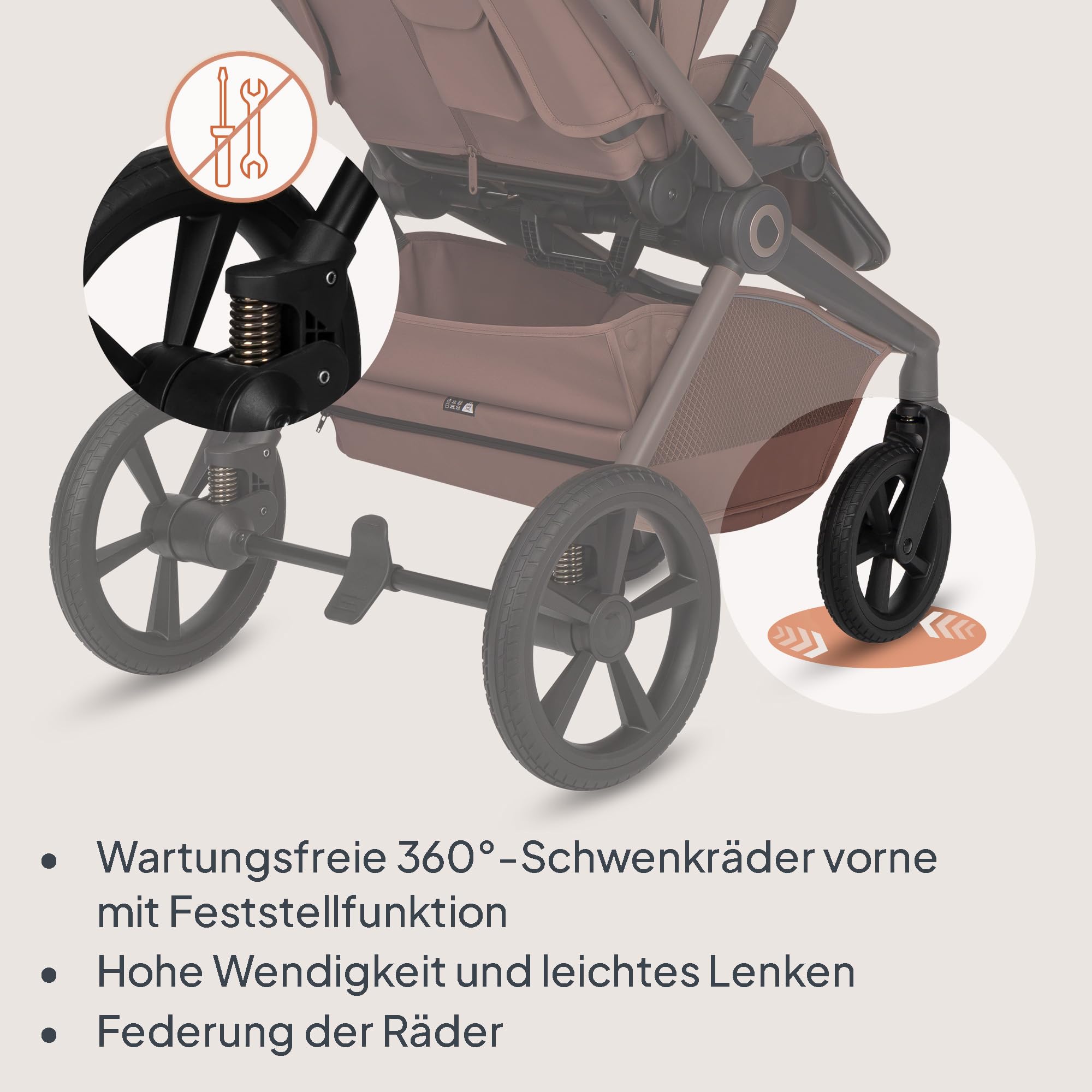 lionelo-freya-3-in-1-kombikinderwagen-braun-mit-babyschale image 7