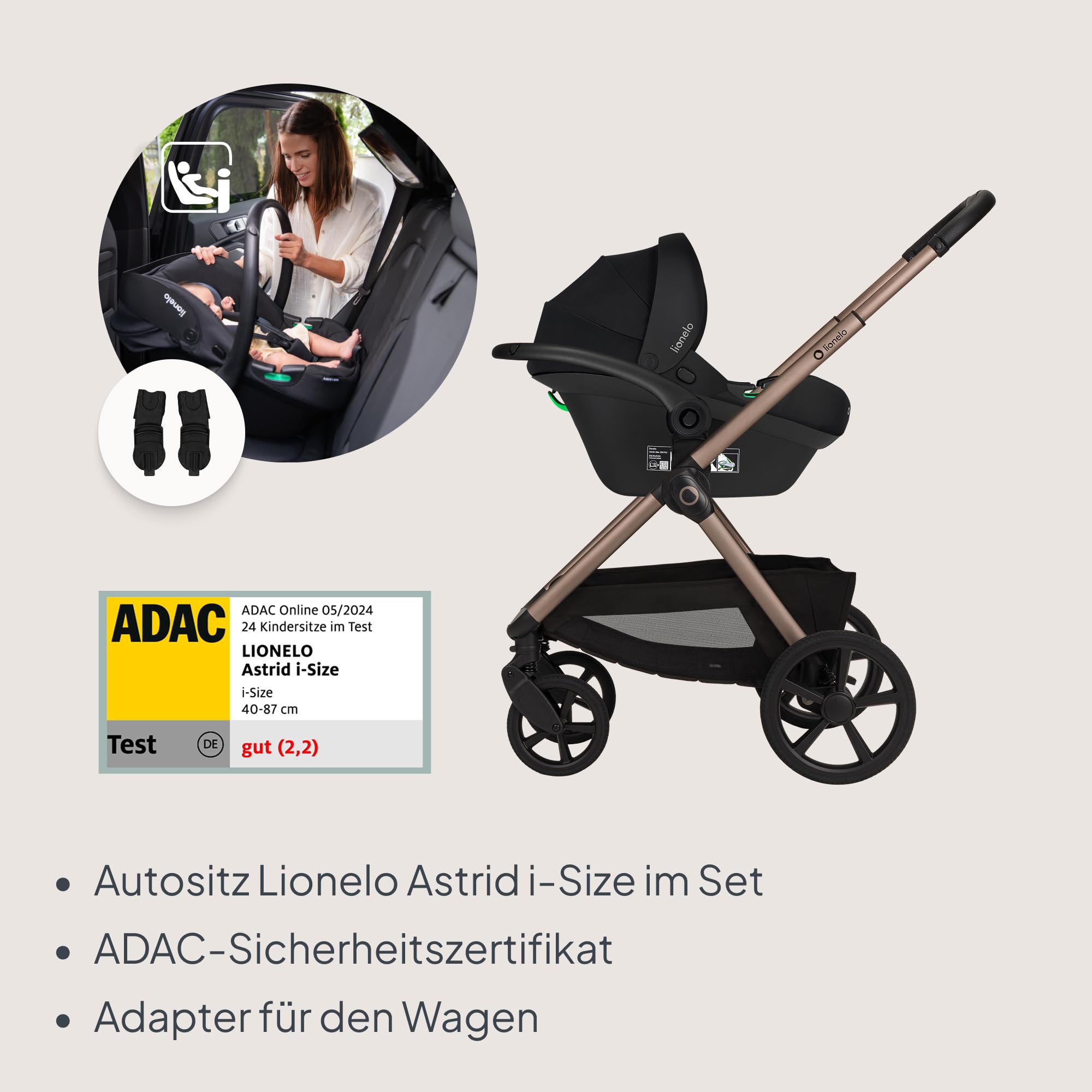 lionelo-carmine-3-in-1-kinderwagen-beige-mit-babyschale image 4