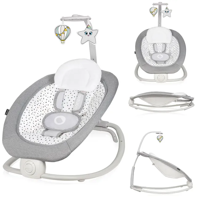 lionelo-bella-pascal-babywippe-grau-dove-mit-vibration image 1